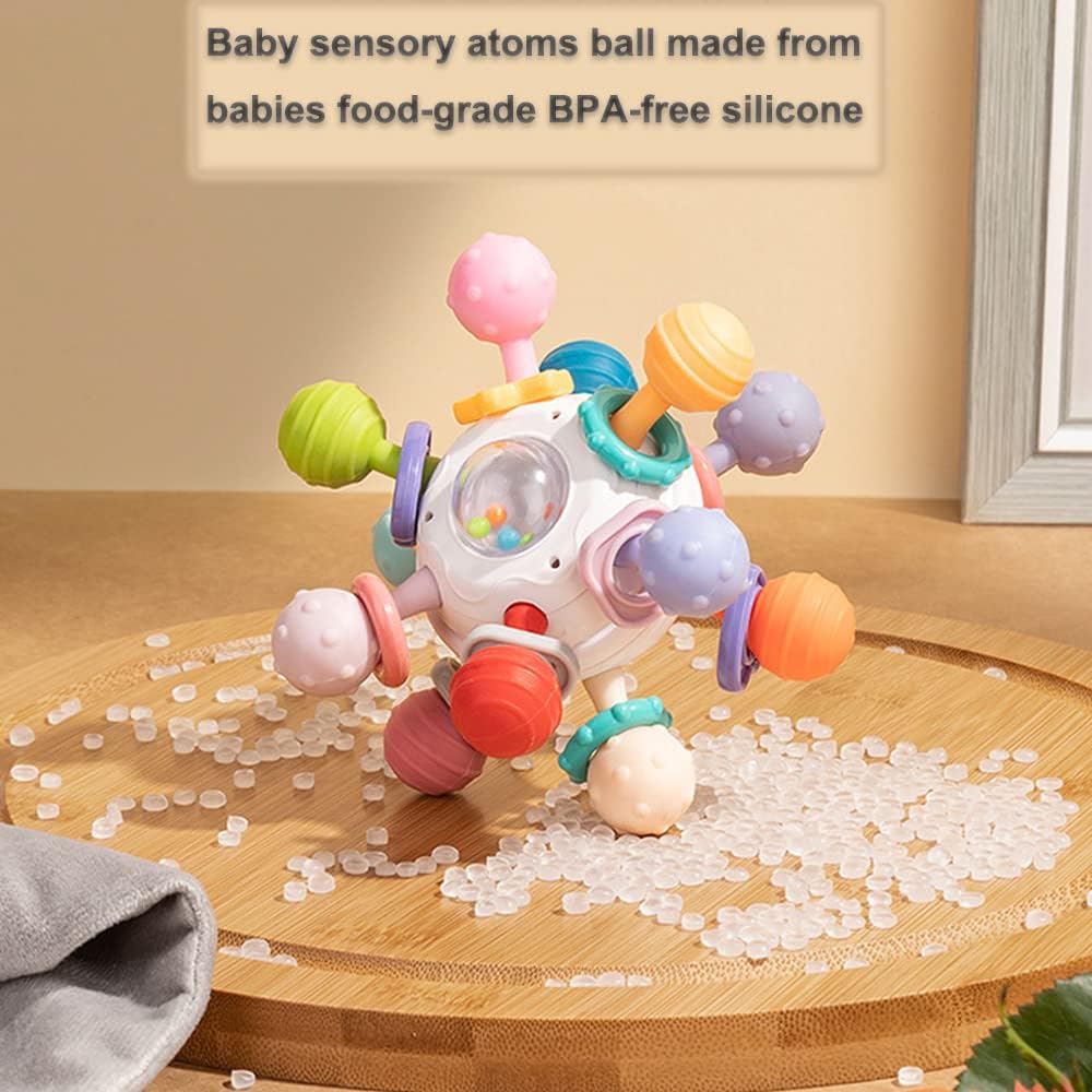 Baby Teething Toys 0-12 Months - Montessori Sensory Rattle for Infants | Perfect for Soothing Gums & Early Learning