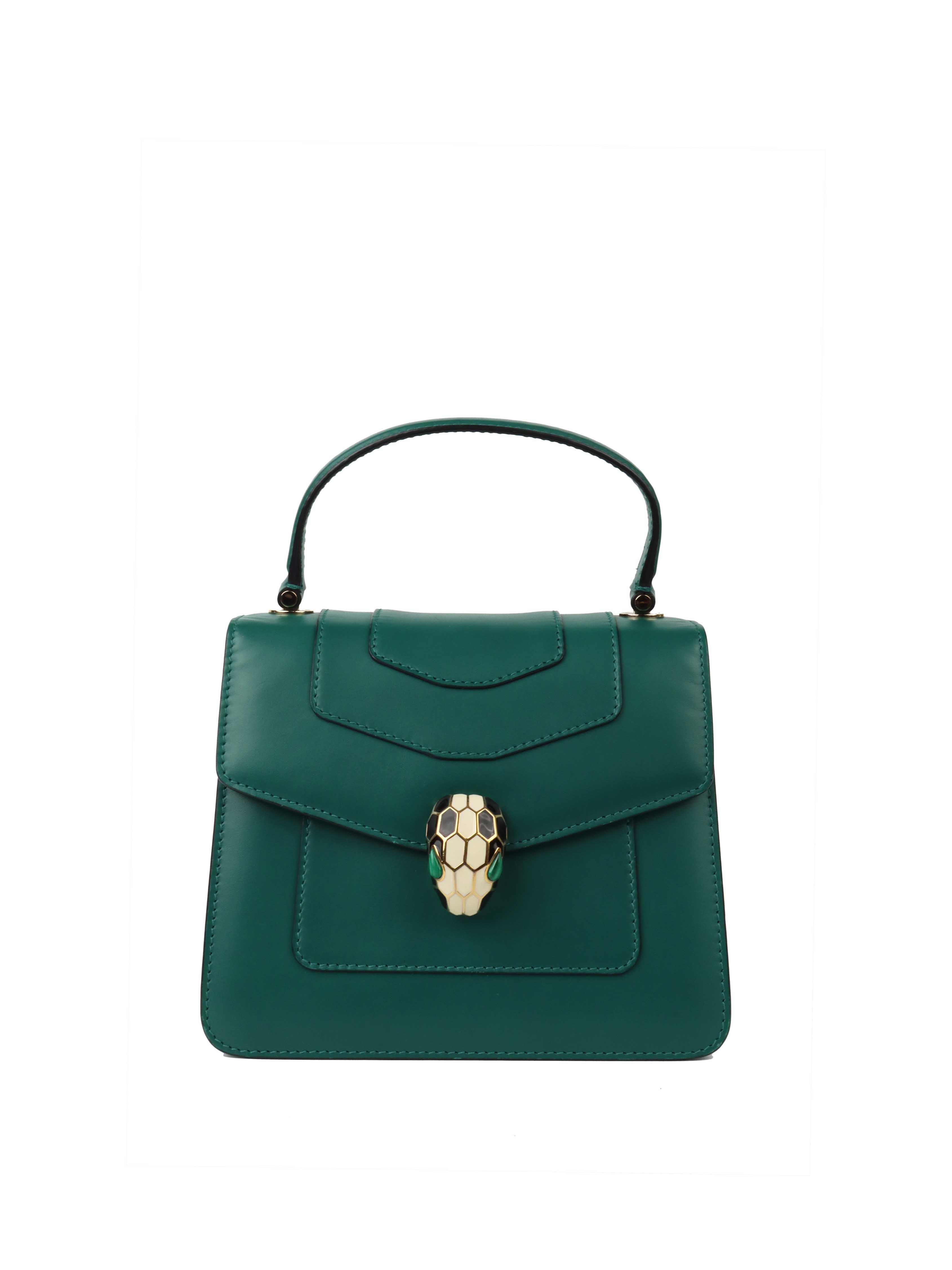 Bvlgari Serpenti Forever Top Handle Bag - Luxury Leather Shoulder Purse for Women, Elegant Designer Handbag for Work, Party & Evening Events