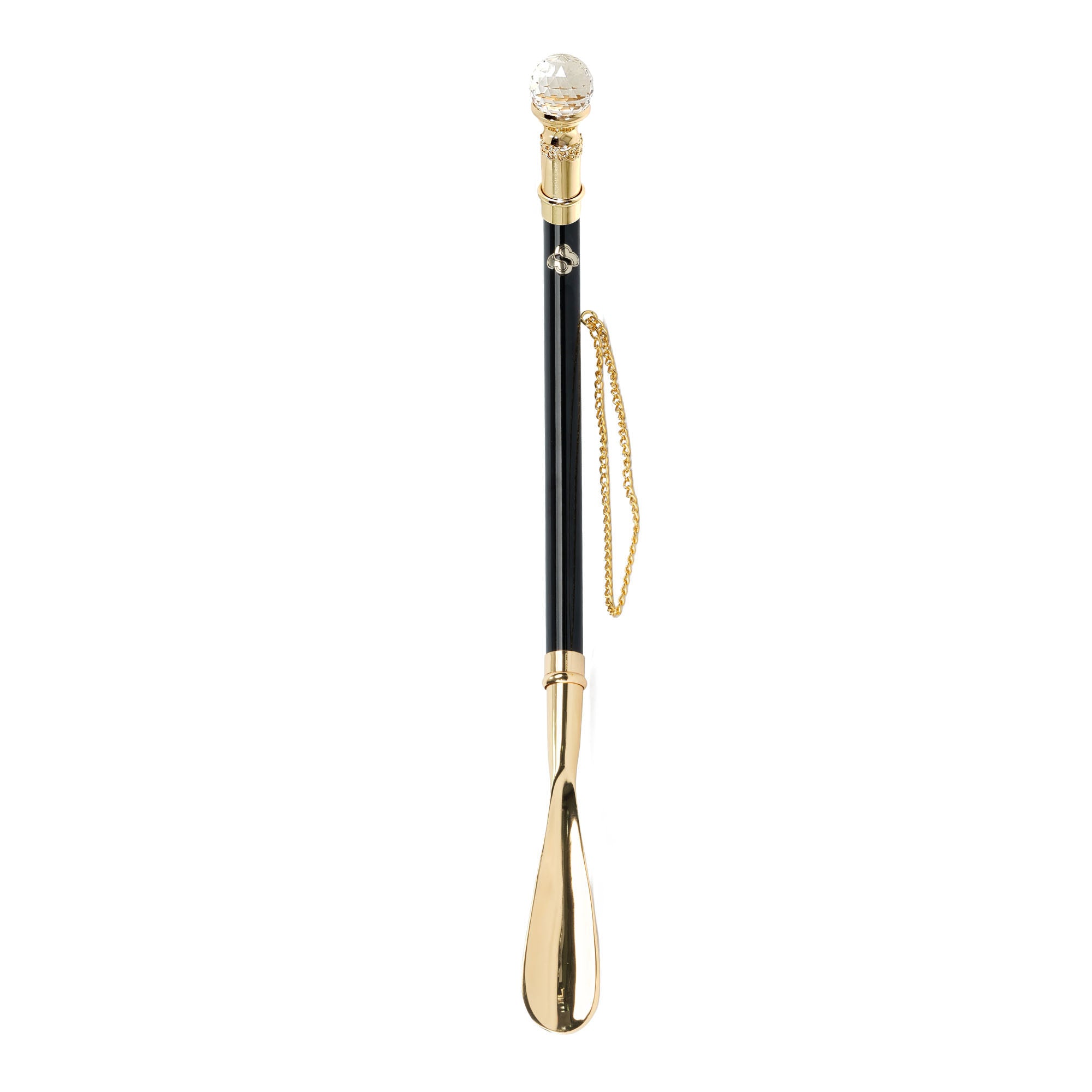 Luxury Italian Artisan Shoehorns - 24K Gold Plated & Crystal Accents - Elegant Shoe Accessory for Men & Women - Perfect for Formal Events, Travel & Shoe Care