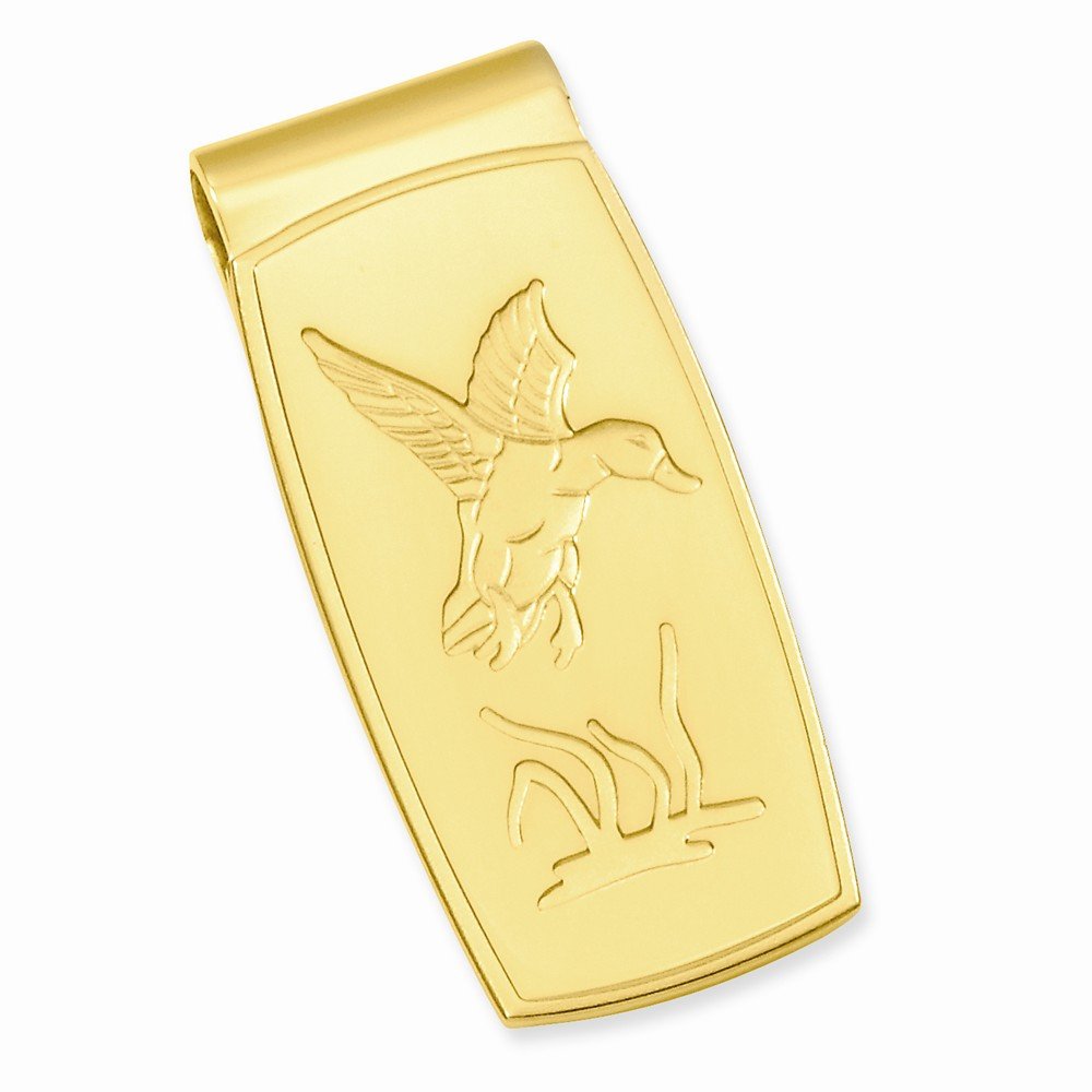 Jewels By Lux Kelly Waters Flying Duck Hinged Money Clip - Stylish Duck Design Money Holder for Cash & Cards - Perfect Gift for Men, Women, Business Professionals & Duck Lovers