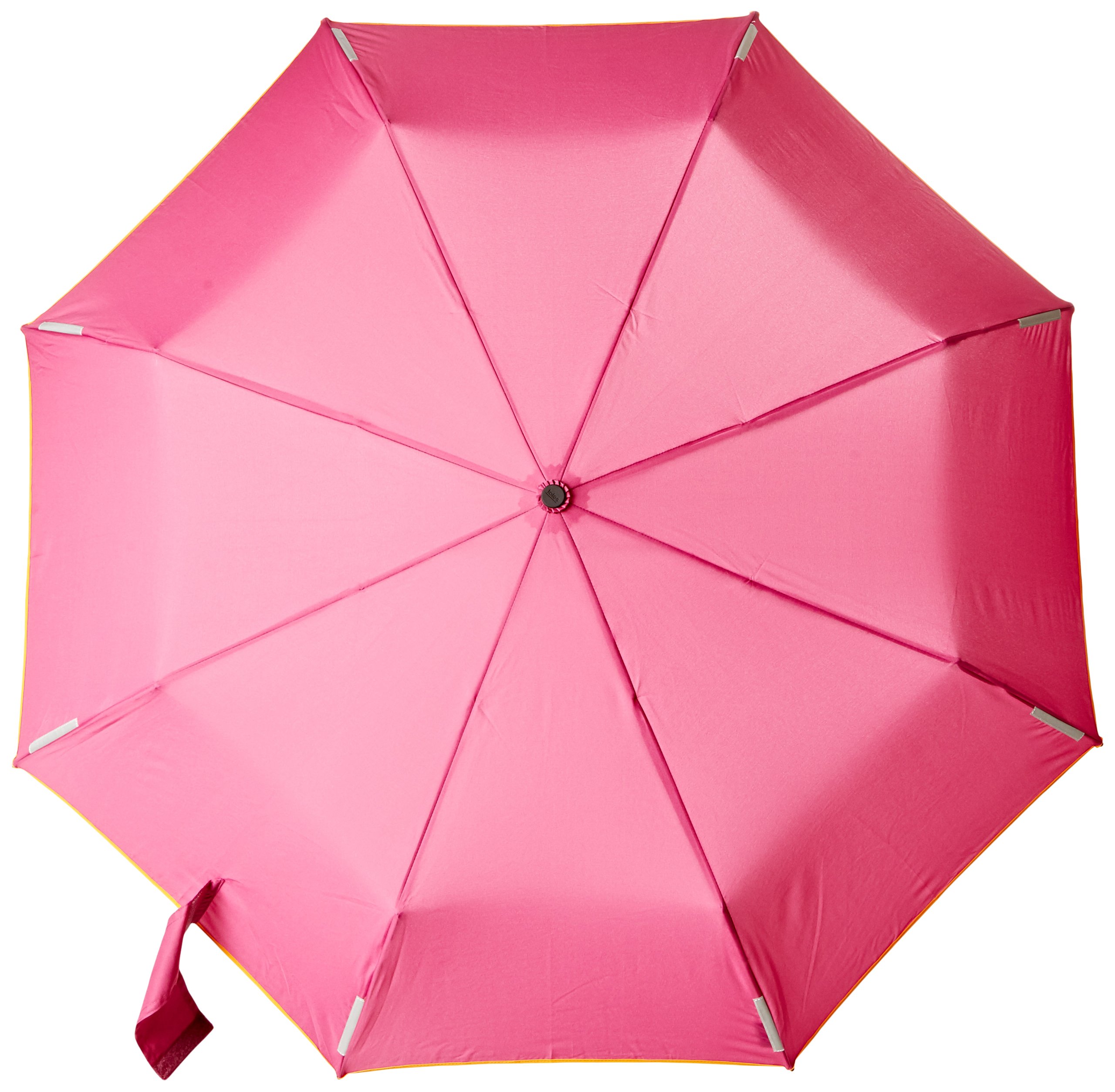 Totes Trx Auto Open & Close Titan Regular Umbrella - Strawberry/Tang Binding - Windproof Compact Travel Umbrella for Rain & Sun Protection - Perfect for Commuting, Walking Dogs & Outdoor Activities