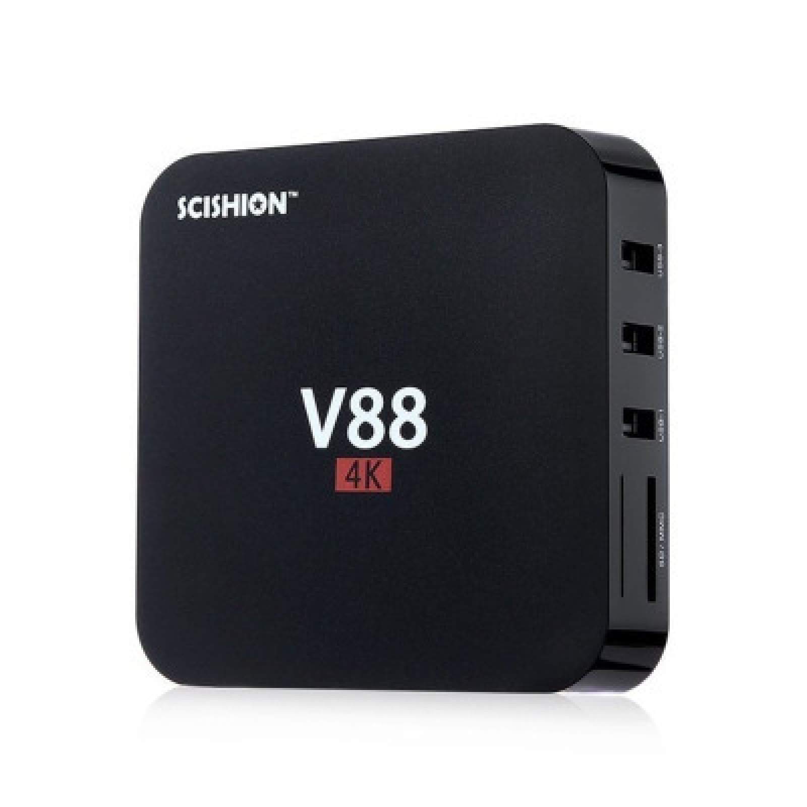Android TV Box V88 - 4K Ultra HD Smart Media Player with Quad Core Processor, Android 6.0 OS, 8GB Storage, WiFi & HDMI - Perfect for Home Entertainment, Streaming Movies & Online Gaming
