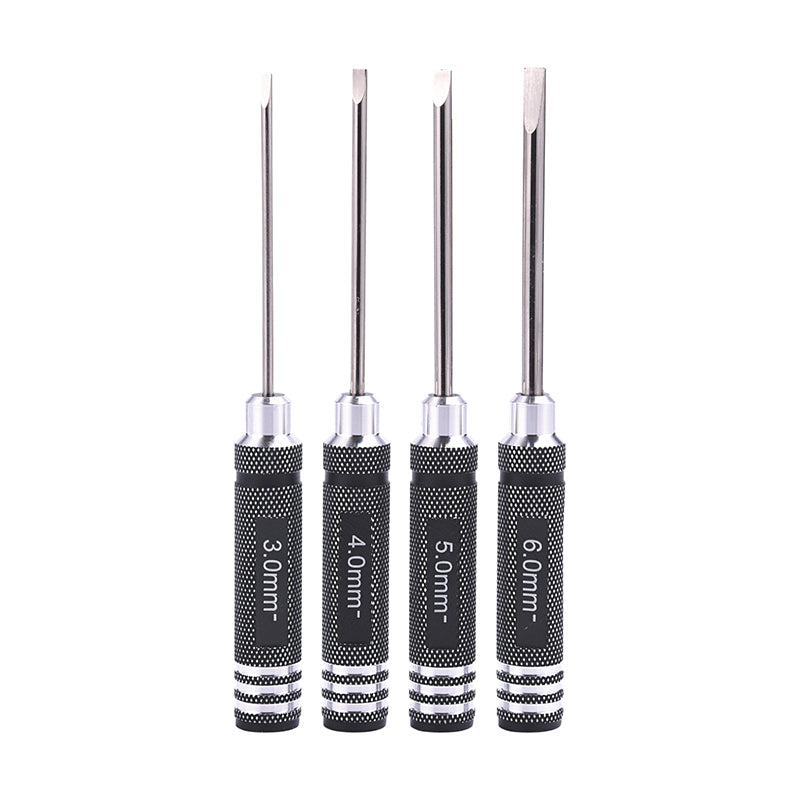 Premium Phillips & Flathead Screwdriver Set (3.0mm/4.0mm/5.0mm/6.0mm) for 1/14 Scale RC Cars & Trucks - Durable Metal Tools for RC Model Building & Repair