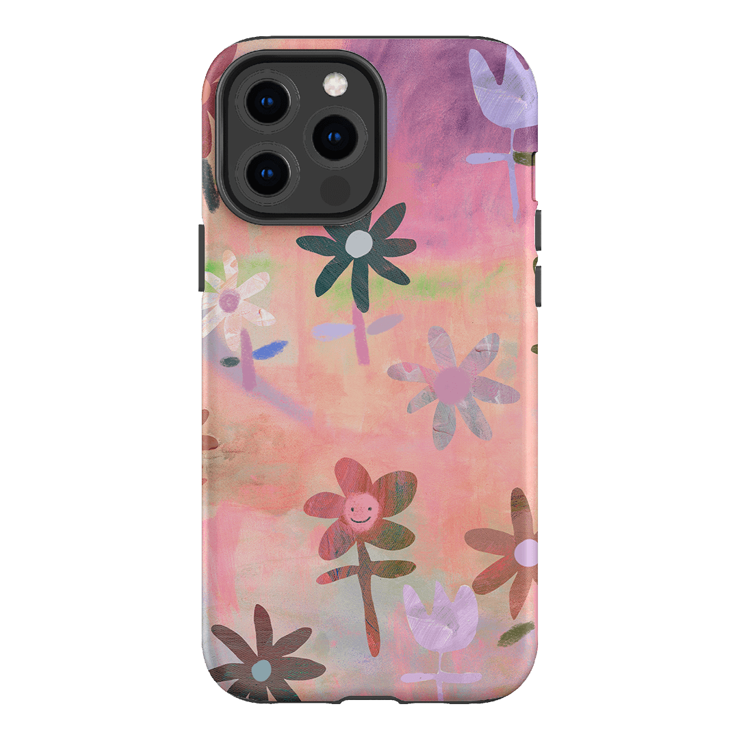 Premium Lazy Daisy Floral Phone Case - Shockproof & Slim Design for iPhone 15/14/13/12/Pro/Max - Perfect for Everyday Use, Travel & Outdoor Activities