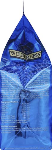 Blue Buffalo Wilderness High-Protein Grain-Free Dry Cat Food for Adult Indoor Cats - Chicken Recipe, 5 lb Bag - Supports Healthy Digestion & Shiny Coat for Indoor Felines