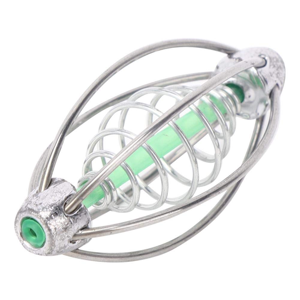 **10Pcs Stainless Steel Carp Fishing Feeder Bait Holder Spring - Durable 36g Bait Cage Tackle Accessory with Pendant Bead for Carp Fishing | Perfect for Freshwater & Lake Fishing**
