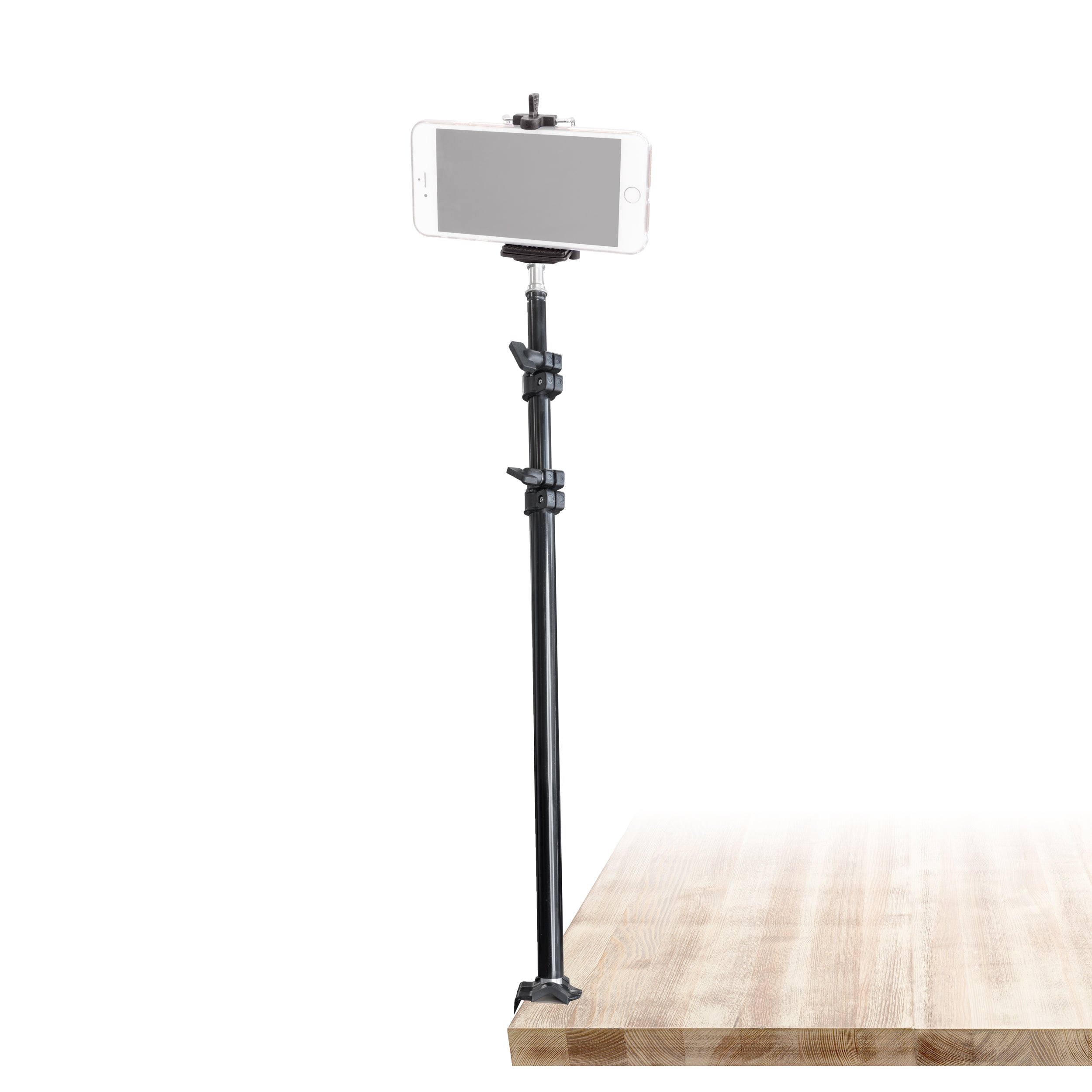 Adjustable Table Mounted Light Stand with Clamp & Phone Holder Kit - Perfect for Photography, Video Recording, and Live Streaming