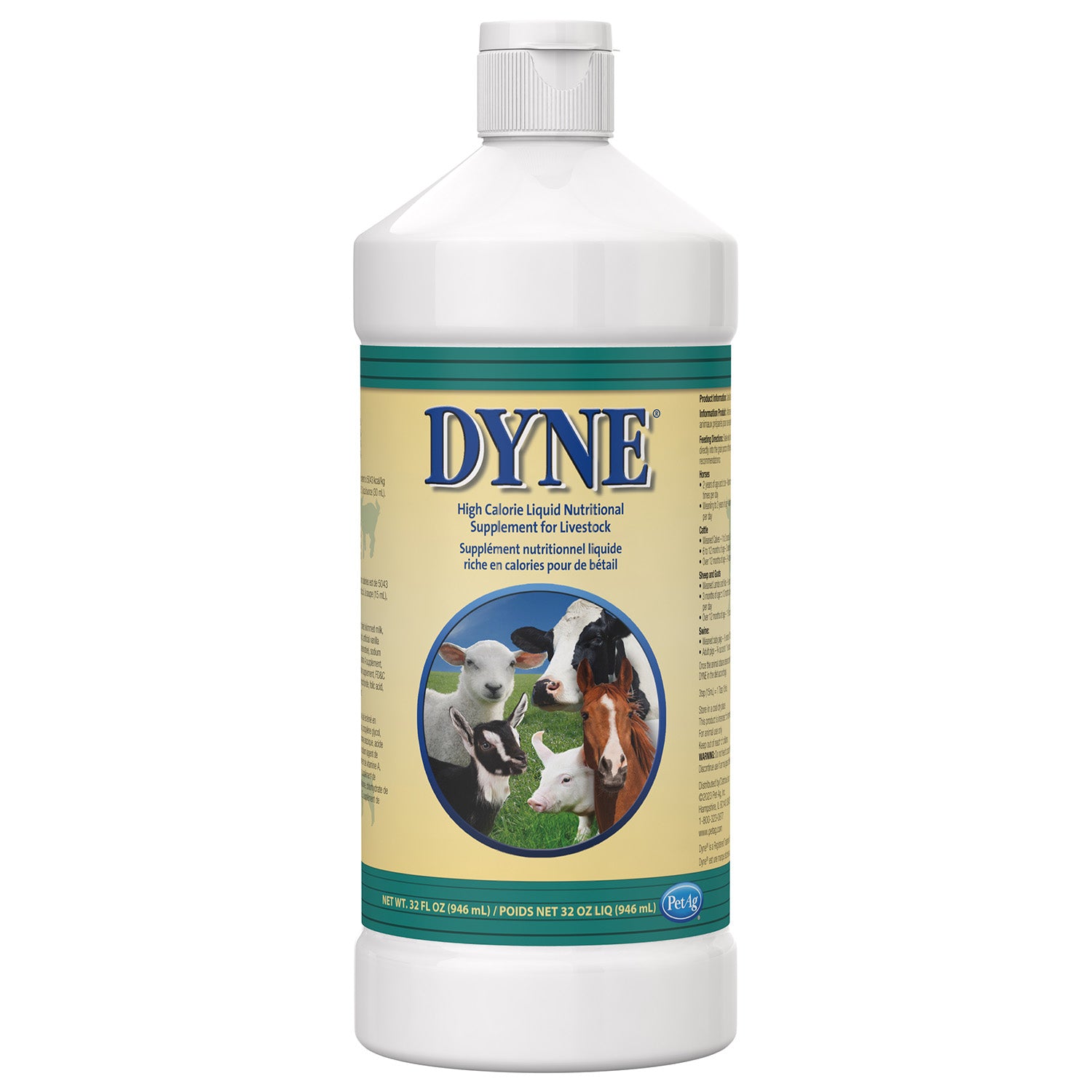 Dyne High-Calorie Liquid Nutritional Supplement for Livestock - Boost Energy & Weight Gain in Cattle, Horses & Farm Animals | Ideal for Show Prep, Recovery & Winter Feeding