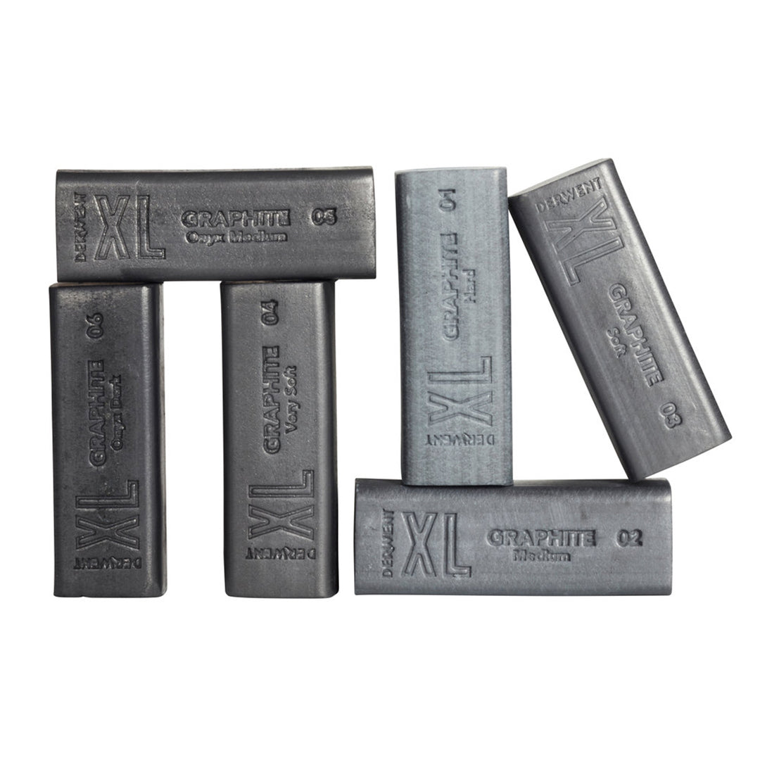 Derwent Graphite XL Block Tin of 6 - Premium Drawing Pencils for Artists & Sketching - Perfect for Professional Artwork, Sketching & Shading Techniques