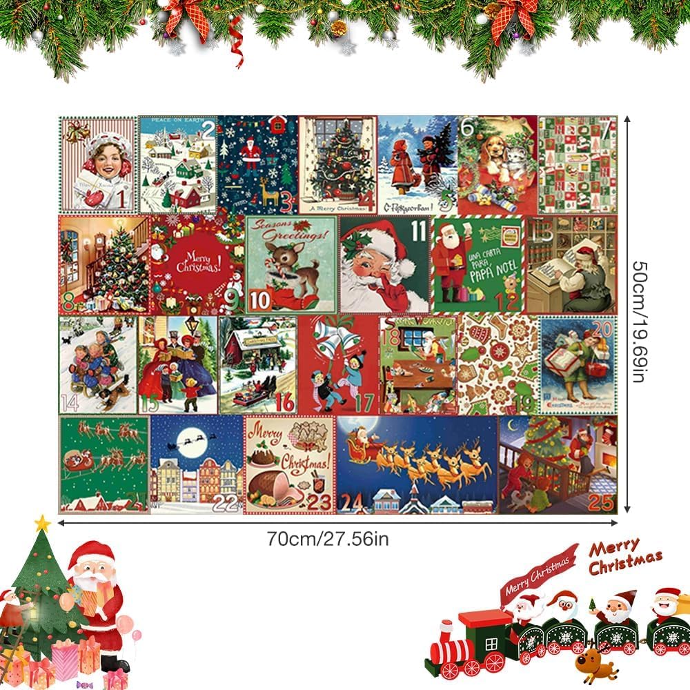 ZOYDP 2024 Advent Calendar Puzzle - 1000 Piece Christmas Countdown Puzzle for Adults & Kids | Holiday Family Activity & Festive Home Decor