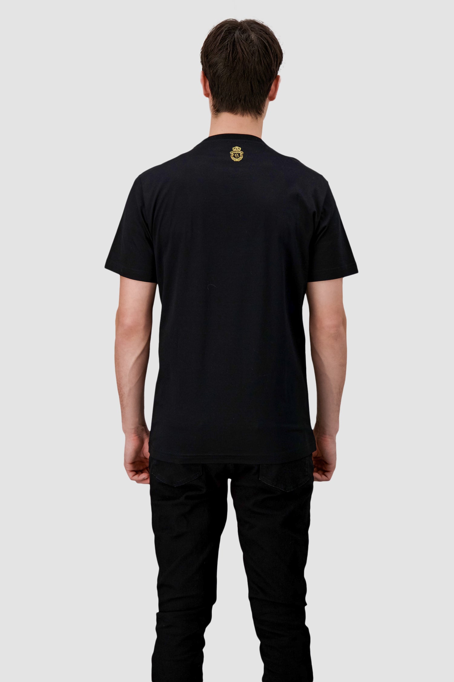 Billionaire Black Short Sleeve Crew Neck T-Shirt for Men - Stylish Casual Wear for Everyday Outfits and Street Fashion