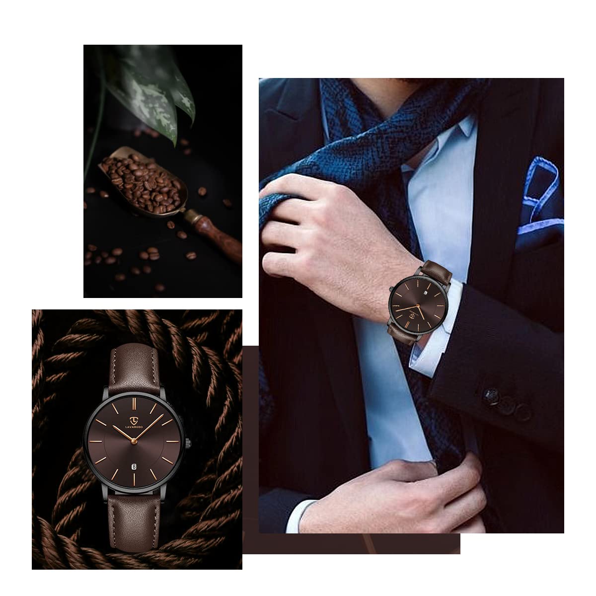 BEN NEVIS Men's Minimalist Analog Watch with Date Display & Genuine Leather Strap - Stylish Fashion Accessory for Business, Casual & Everyday Wear