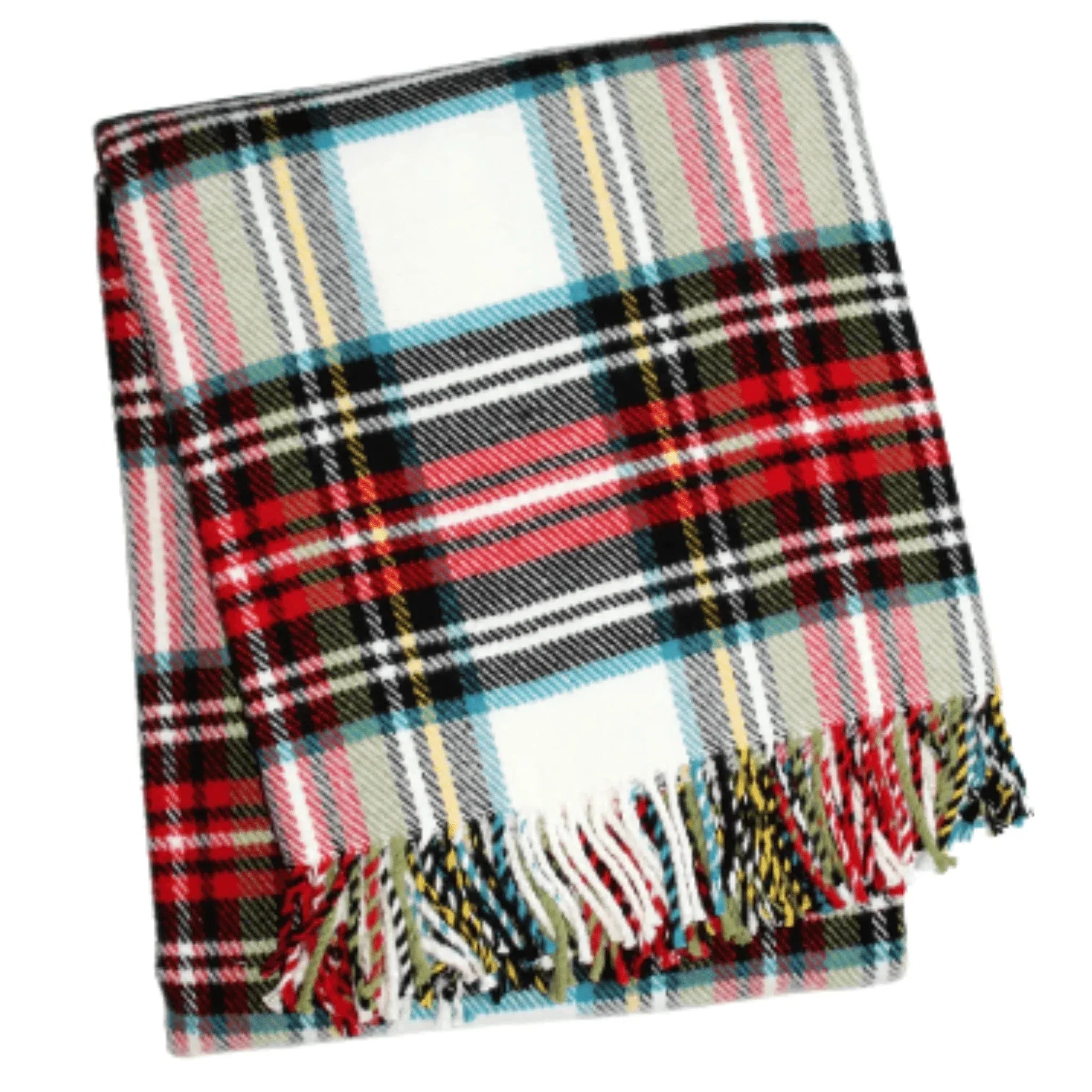 Classic Tartan Plaid Fringed Throw Blanket - Personalized Monogram Option - Cozy Home Decor for Sofa, Bed & Winter Warmth