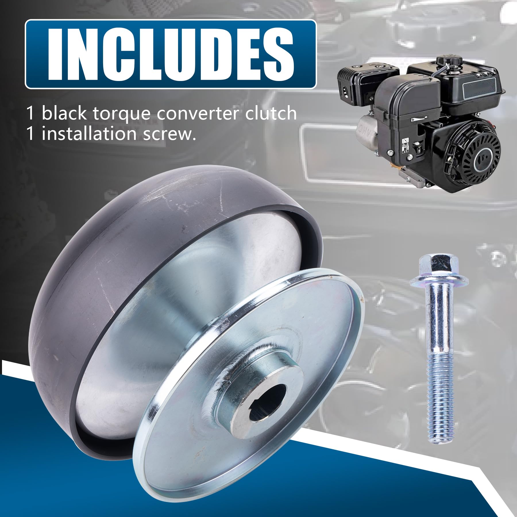 30 Series Torque Converter Driver Clutch with Mounting Screws for 196cc/212cc/225cc Engines (3/4