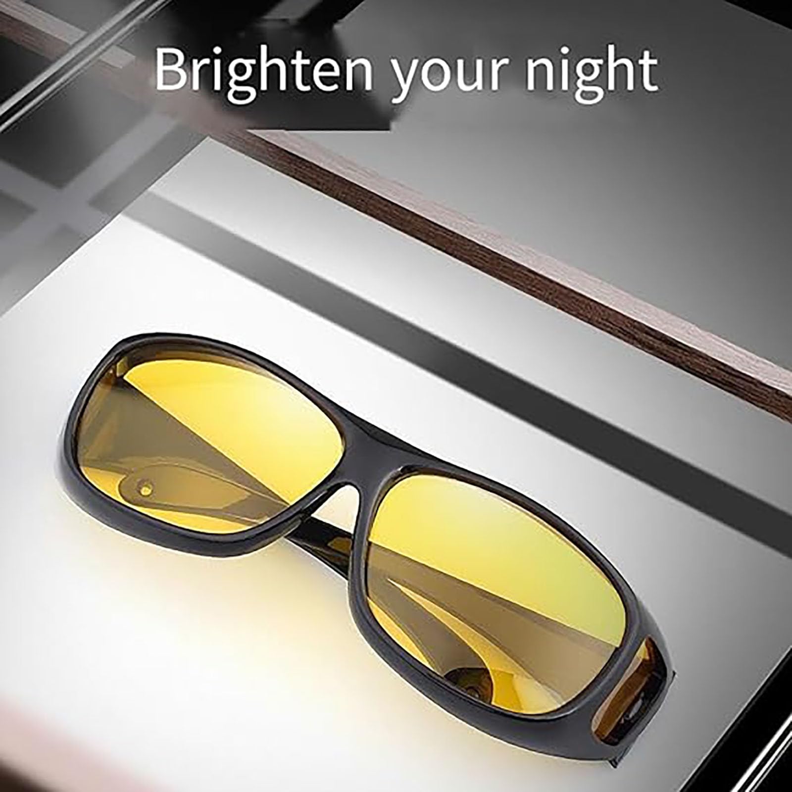 Shirem & Yifare Nightglo Glasses - Anti-Glare Driving Glasses for Night Vision & Safety - Perfect for Night Driving, Cycling, and Outdoor Adventures
