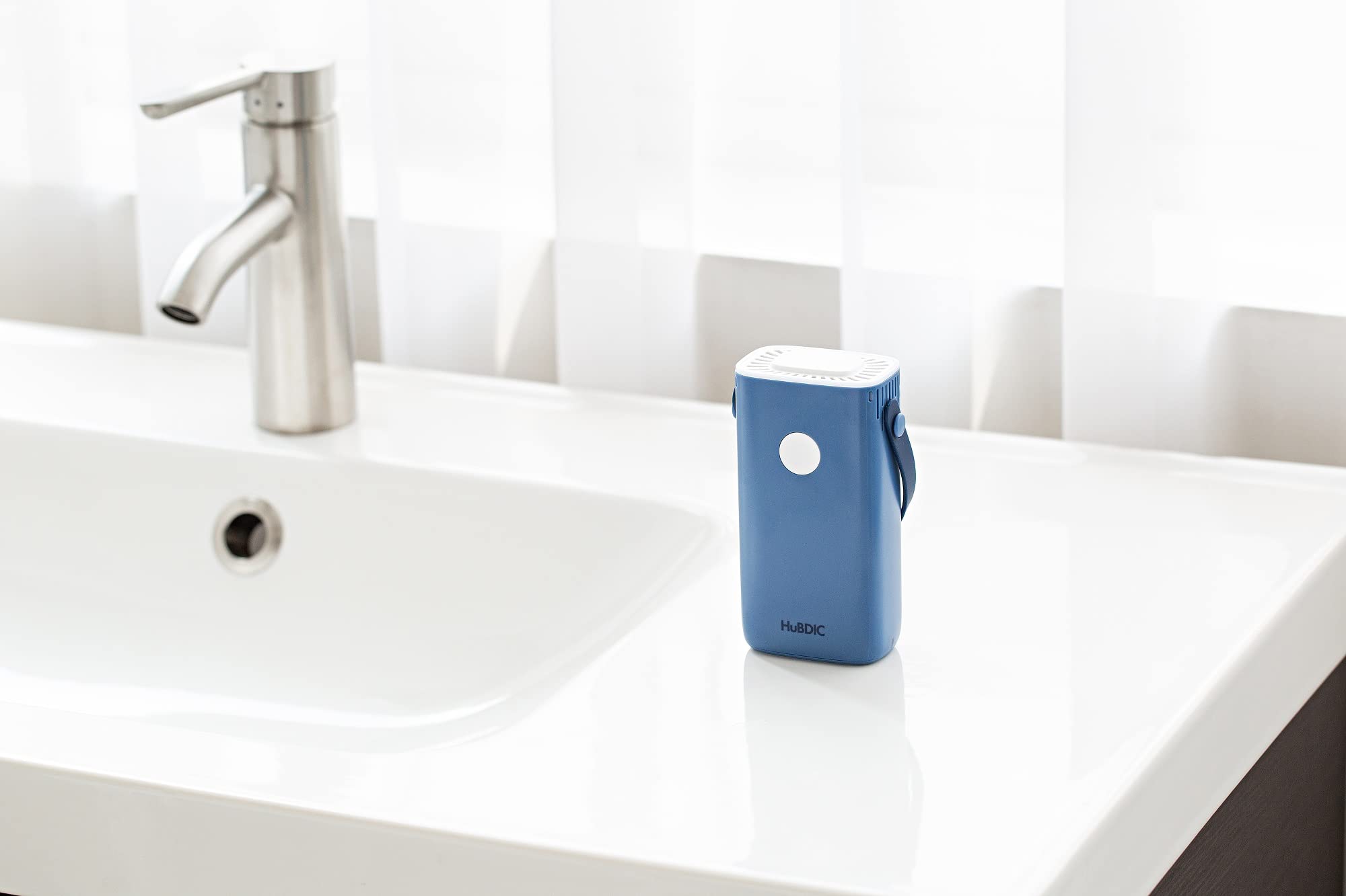 HubiCare Mini Portable Air Purifier - Cordless, HEPA-Free, Odor Eliminator for Cars, Pet Litter & Shoe Closet - Perfect for Travel, Office & Small Spaces (Blue)