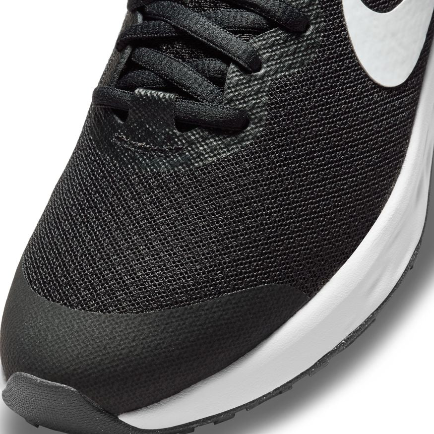 Nike Revolution 6 Youth Running Shoes - Black/Smoke Grey - Lightweight Comfort for Kids' Sports & School Activities