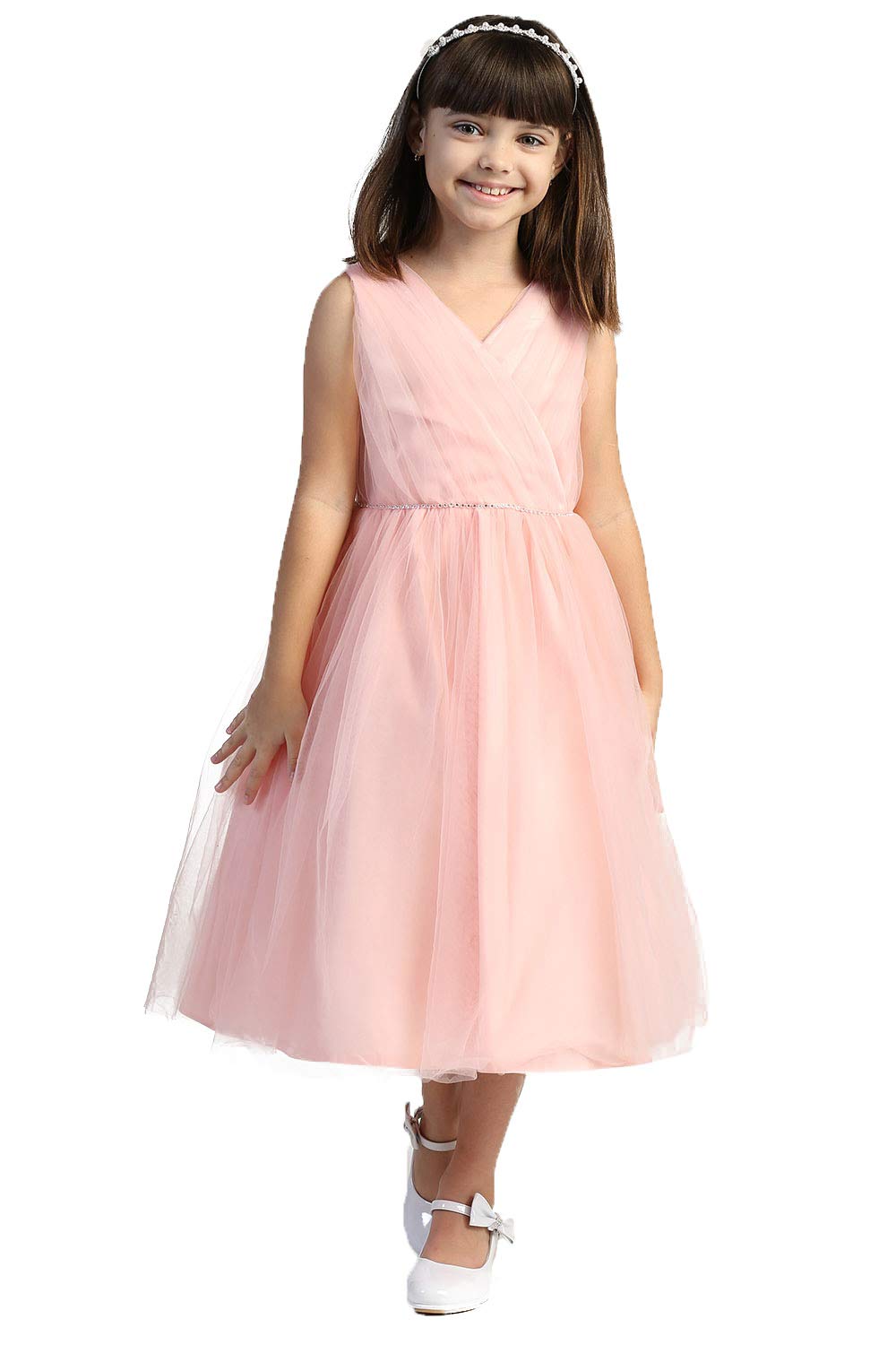 Pink Princess Flower Girl Dresses for Toddlers Size 7-16 - Easter, First Communion, Birthday Party & Special Occasion Outfits for Girls