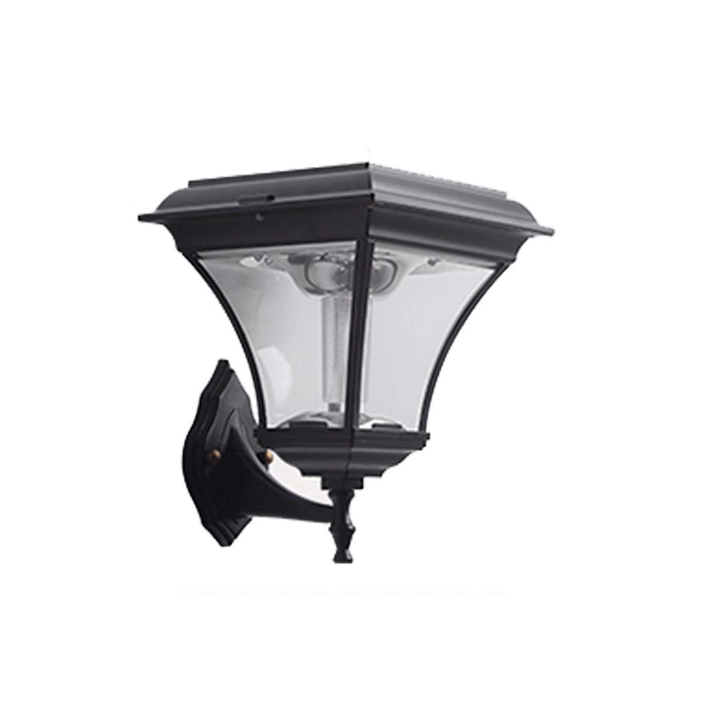 Solar Outdoor Wall Lights - Waterproof Modern Minimalist Nordic Style Exterior Lighting for Courtyard, Balcony, Garden, Patio & Pathway (Color: Black, Size: 27.5cm) - Weatherproof LED Solar Wall Lamp for Home Decor & Landscape Lighting