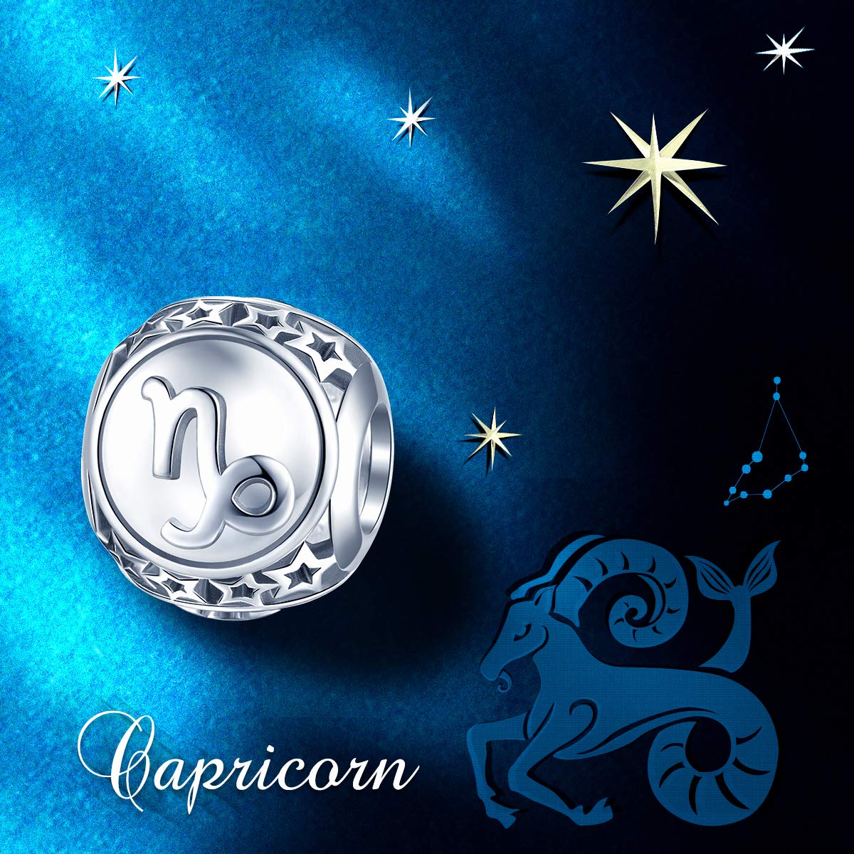 925 Sterling Silver Zodiac Charm Bracelet - 12 Horoscope Constellation Charms for Necklace & Bracelet, Platinum Plated Star Bead | Perfect Birthday Gift for Astrology Lovers | Ideal for Daily Wear, Special Occasions & Personalized Jewelry Gifting