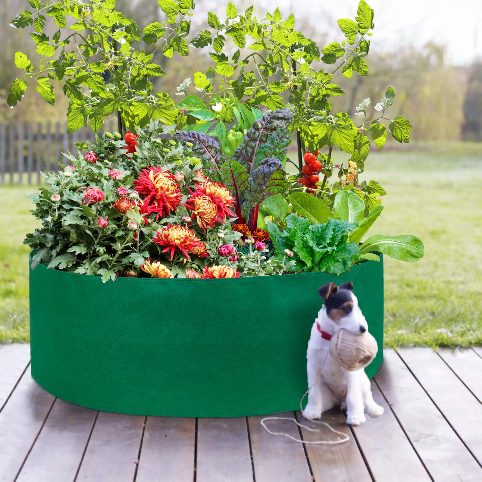 50 Gallon Fabric Garden Bed - Breathable Planting Grow Bags for Vegetables, Flowers & Plants | Durable Raised Garden Container for Outdoor, Indoor & Patio Gardening