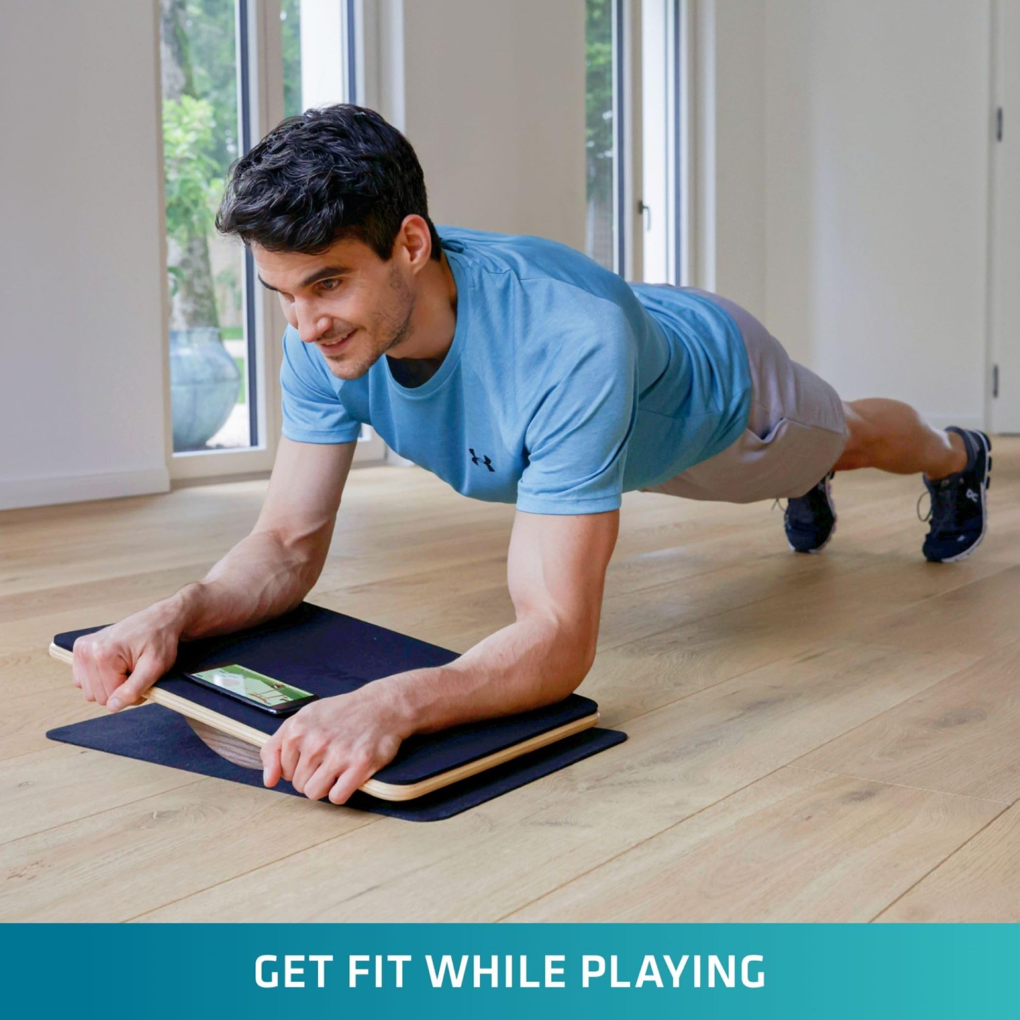 Plankpad PRO - Core Fitness Balance Board with Free iOS/Android App & 10 Interactive Games - Dynamic Abs Workout & Full-Body Training - Only 3 Minutes Daily - Perfect for Home Gym, Office Workouts & Rehabilitation Exercises