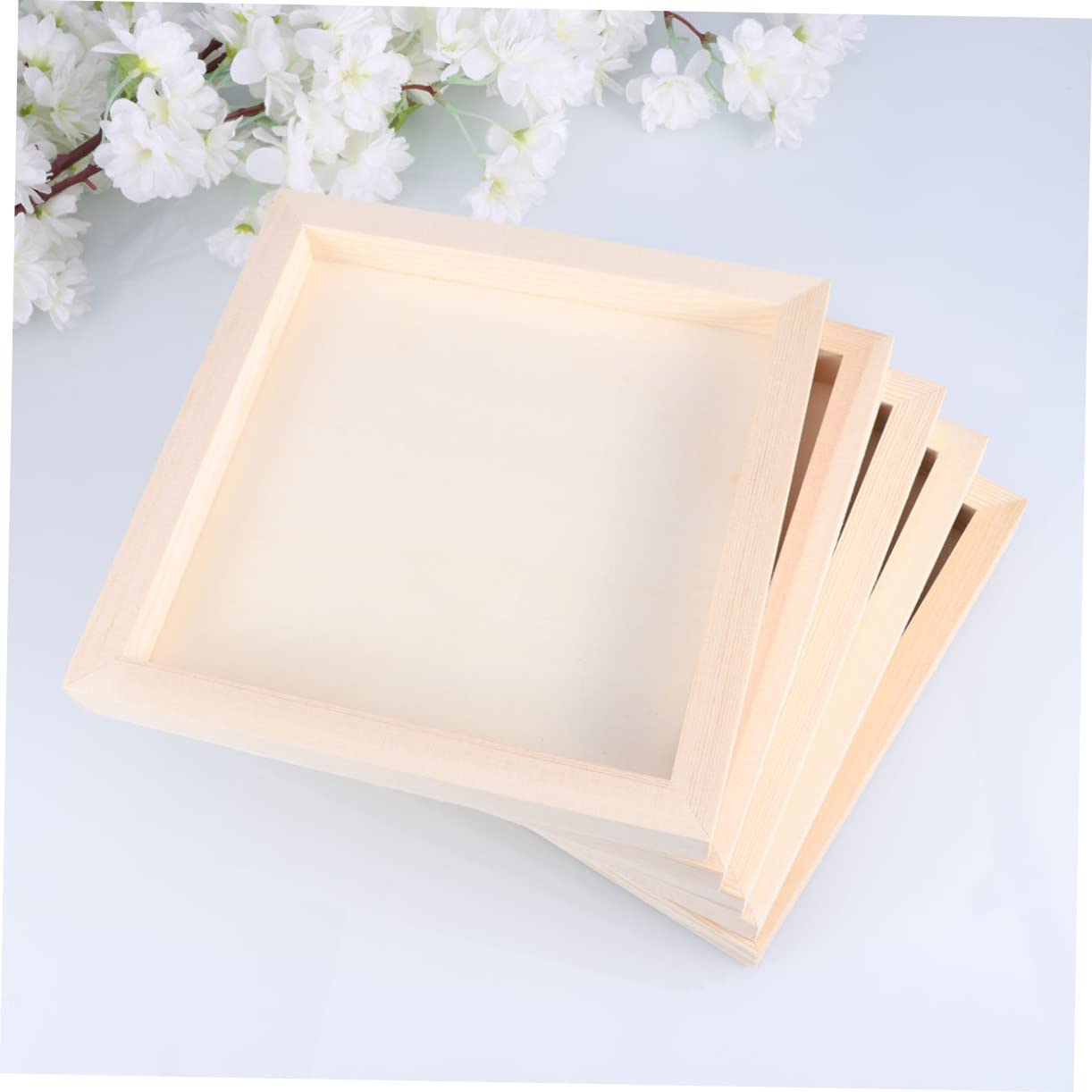RORPOIR 5pcs DIY Clay Photo Frames Kit - Handmade Wooden Picture Frames for Arts & Crafts, Home Decor, Kids Activities - Perfect for Wall Display, Gift Giving & Creative Projects