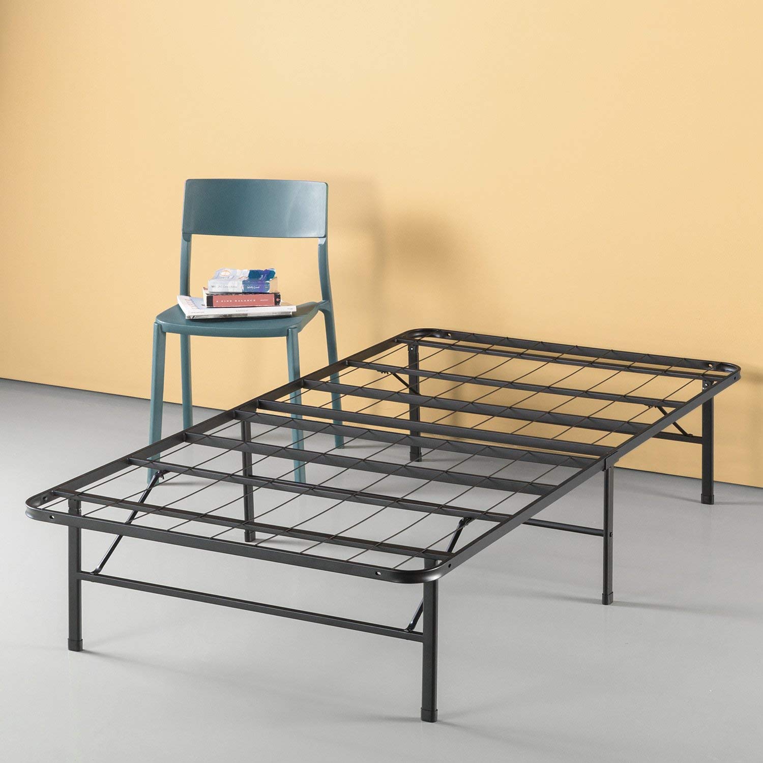 Zinus Callie 14 Inch Classic SmartBase Mattress Foundation - Platform Bed Frame with Noise-Free Design & Under-Bed Storage - Box Spring Replacement for Twin Size Beds - Perfect for Small Spaces, Guest Rooms & Dormitories