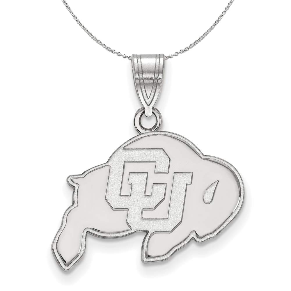 Black Bow Sterling Silver University of Colorado Pendant Necklace - Perfect for Graduation Gifts & Alumni Pride