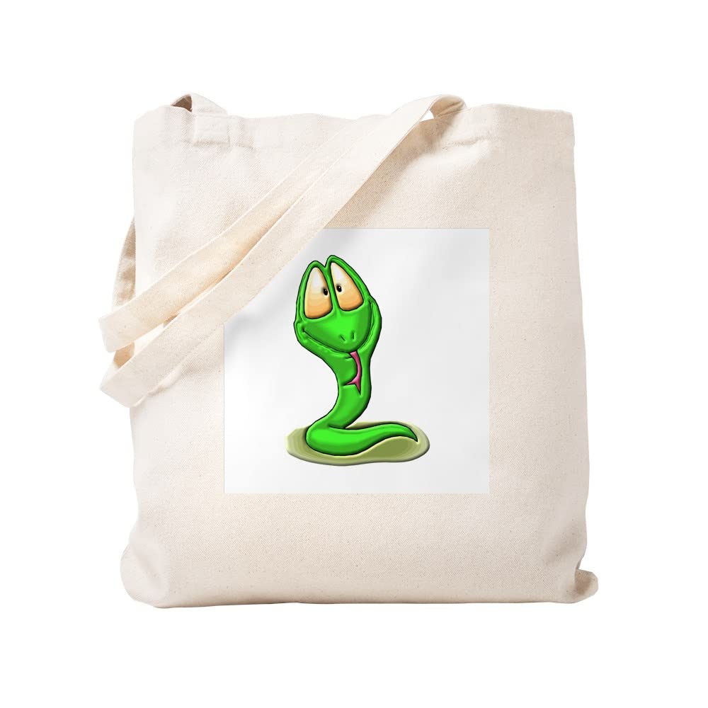 Eco-Friendly Snake Print Canvas Tote Bag - Reusable Grocery Shopping Bag for Women & Men | Perfect for Groceries, Beach Trips & Farmers Market