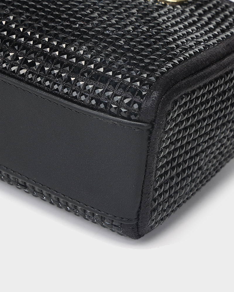 Sparkly Black Glitter Handbag for Women - Elegant Evening Clutch, Party Purse, Prom & Wedding Accessory