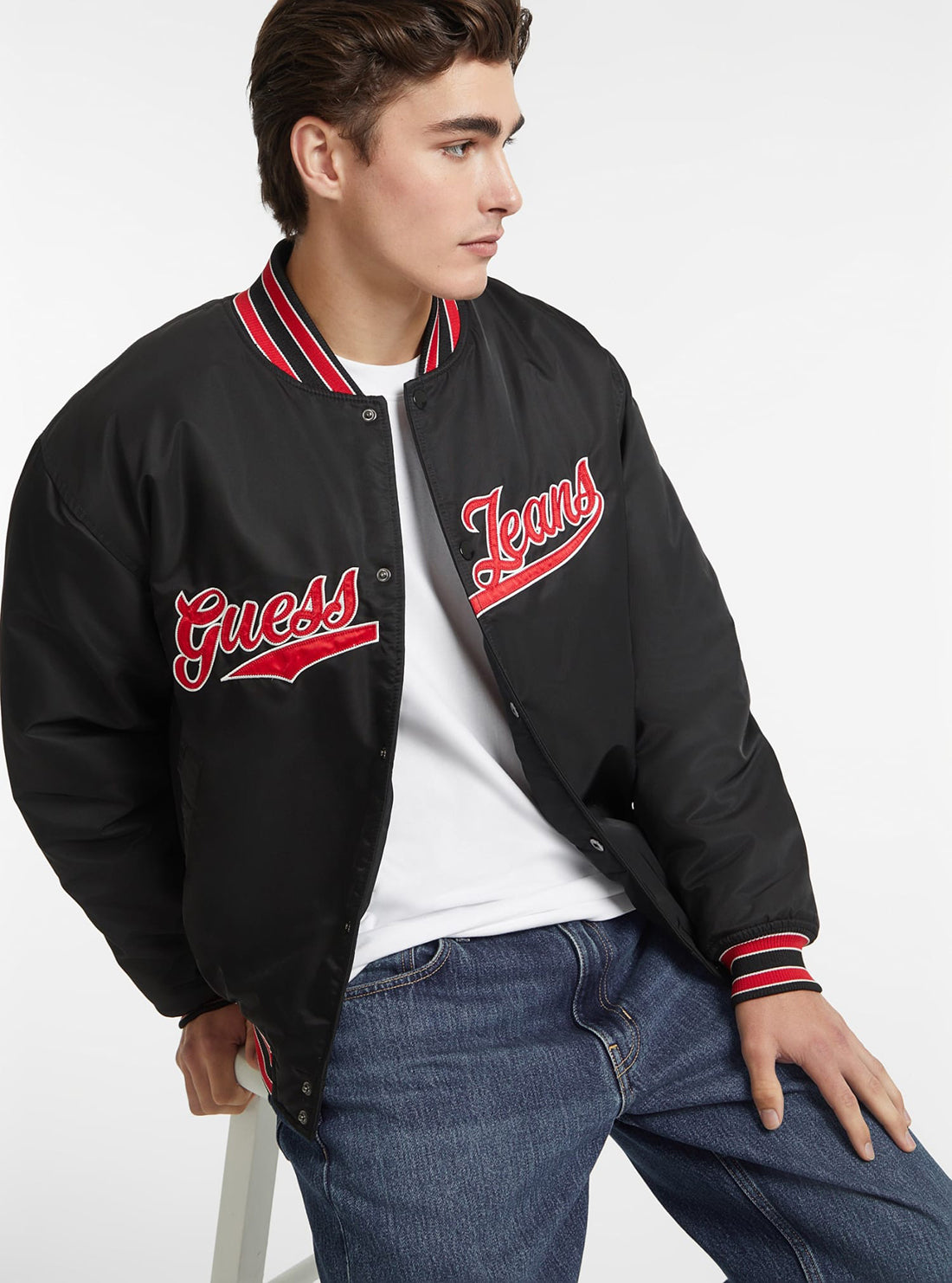 Guess Women's Black Bomber Jacket - Stylish Faux Leather Moto Jacket for Casual Outfits & Night Out | Perfect for Fall & Winter Fashion