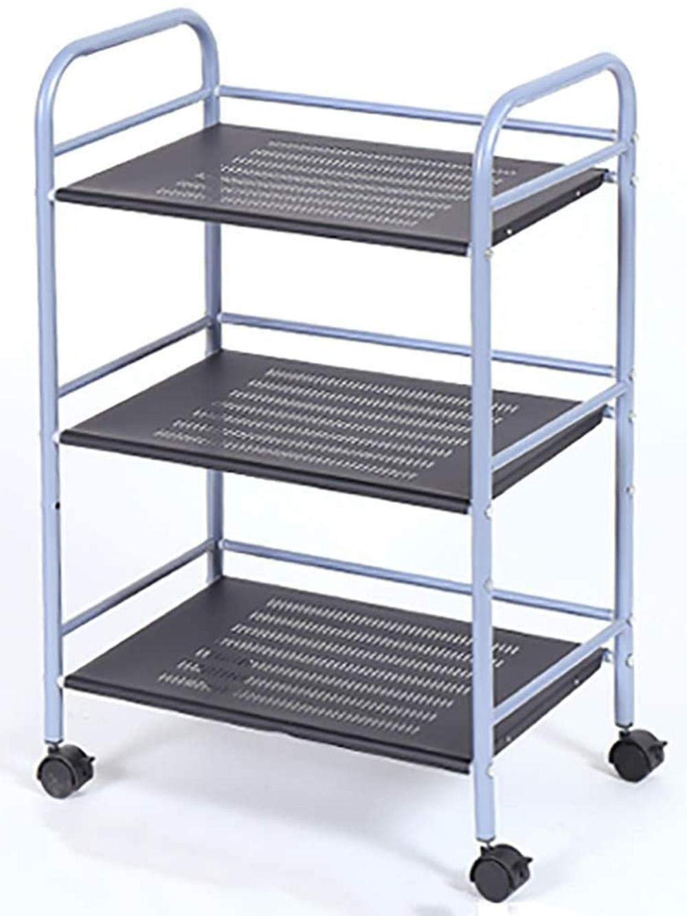 Stainless Steel Serving Cart with Wheels - 3-Tier Kitchen Trolley for Food Storage, Catering & Home Organization - 50x32x75cm Rolling Utility Cart for Dining Room, Living Room & Restaurant Use