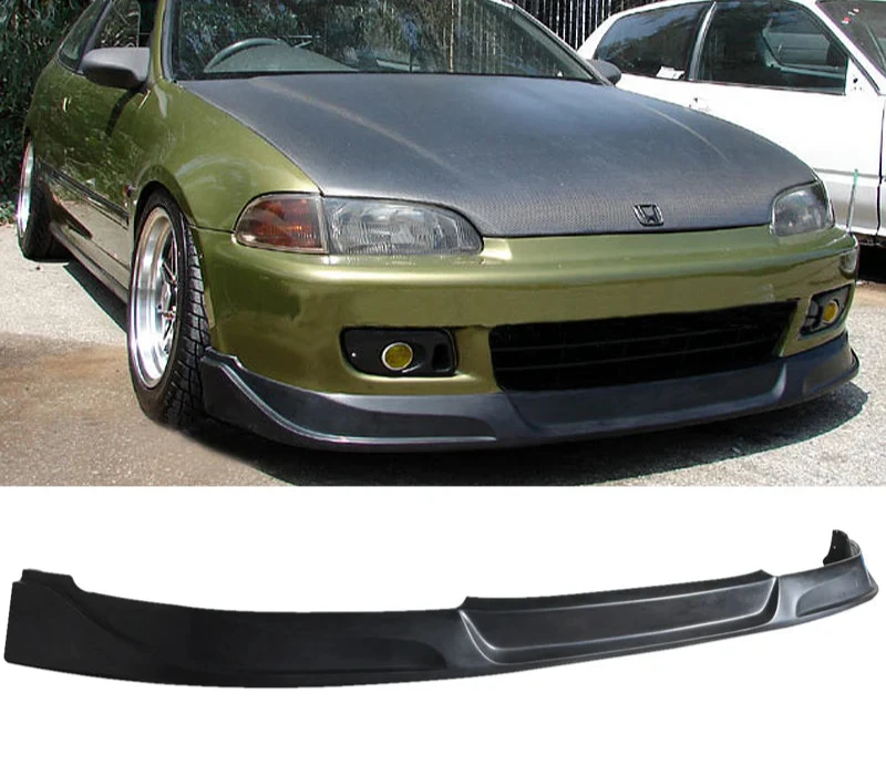 1992-1995 Honda Civic EG Hatchback & Coupe 2-Door Front Bumper Lip - PU Material Concept Style (Not Fit Sedan) - Upgrade Your Ride for Street Racing & Car Shows