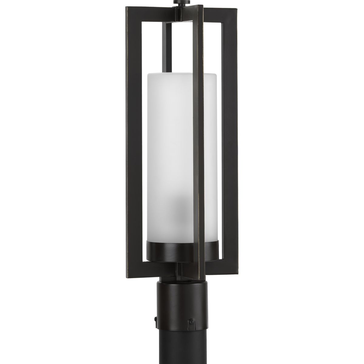 Janssen Collection Outdoor One Light Post Lantern - Black Metal Wall Mounted Exterior Light Fixture for Garden, Patio, Pathway & Porch Lighting