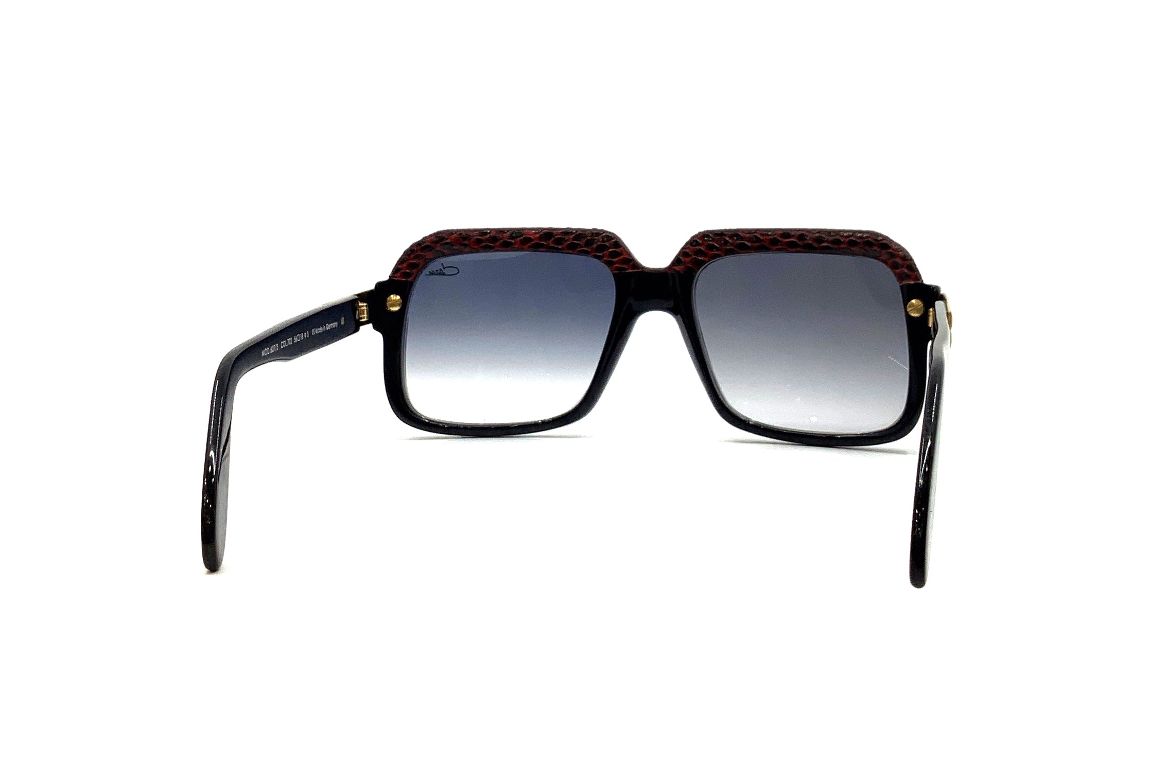 Cazal 607/3 Sunglasses - Classic Black & Red Frame for Men & Women | Retro Aviator Style, UV Protection | Perfect for Outdoor Activities, Driving, and Fashion Statements