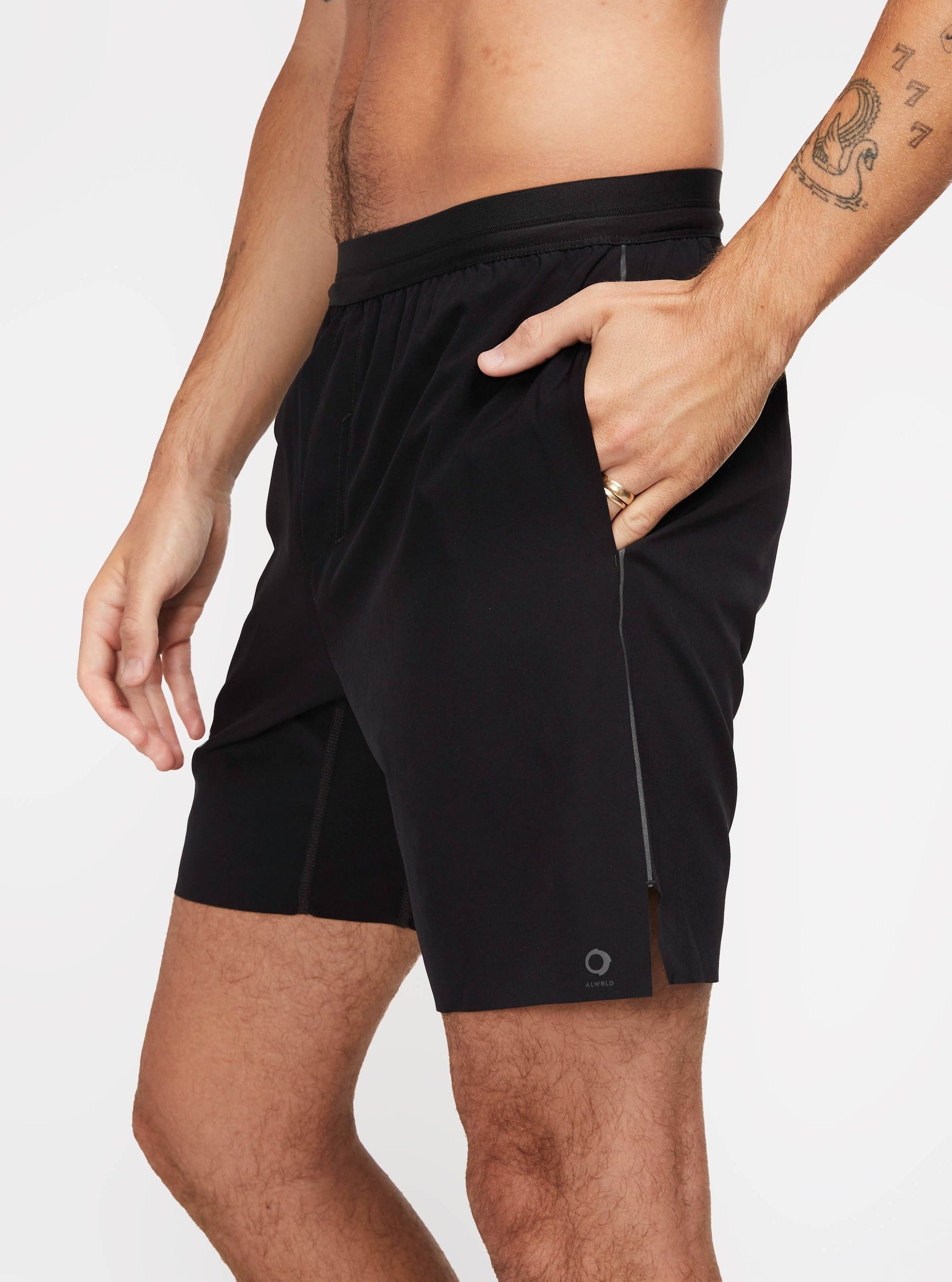 ALRN 7 Hi-Visibility Short Sleeve T-Shirt - Black - Perfect for Running, Cycling & Outdoor Sports Activities