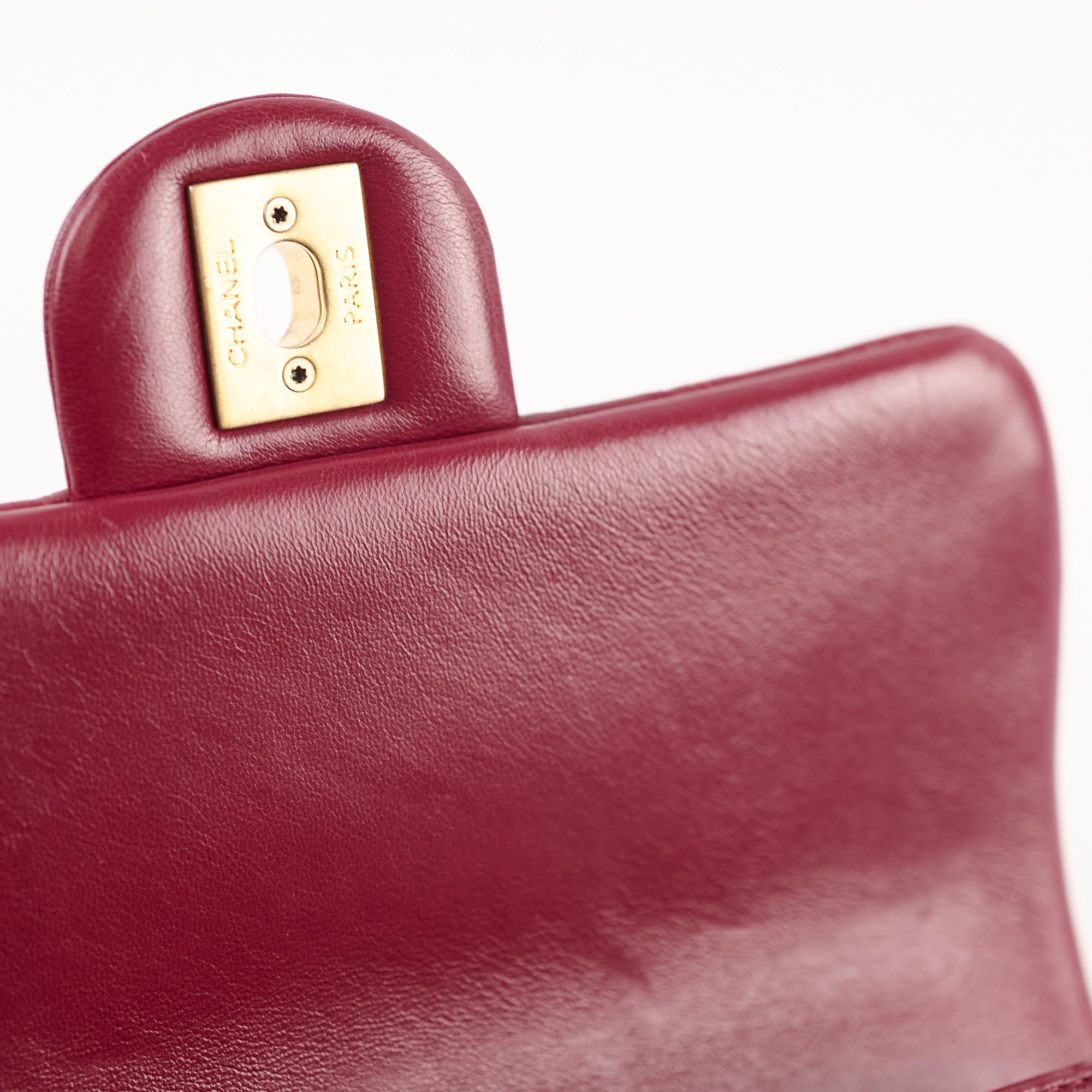 Authentic Chanel Seasonal Flap Bag in Burgundy with Microchip - Perfect for Evening Events, Parties & Luxury Fashion Accessories