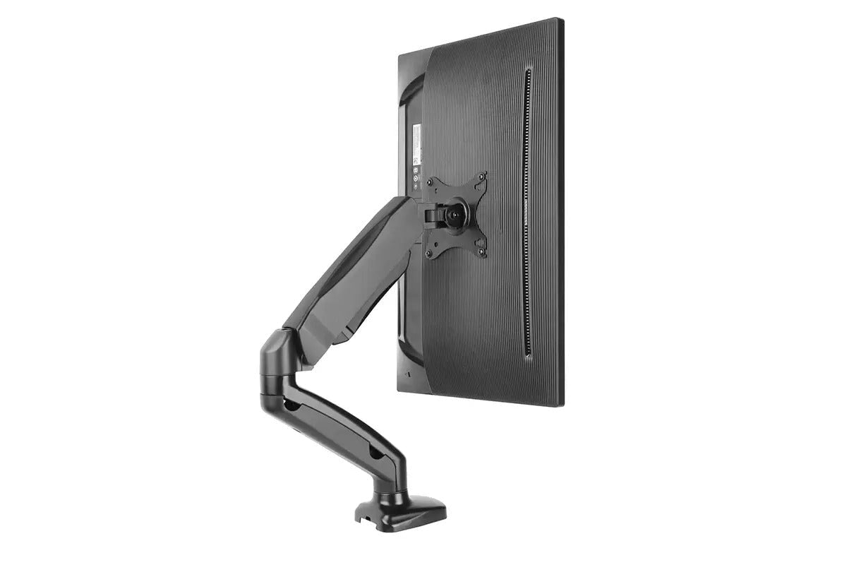 Adjustable Single Monitor Arm - Black Pear-Shaped Design for Ergonomic Workspace Setup | Perfect for Home Office, Gaming & Studio Use