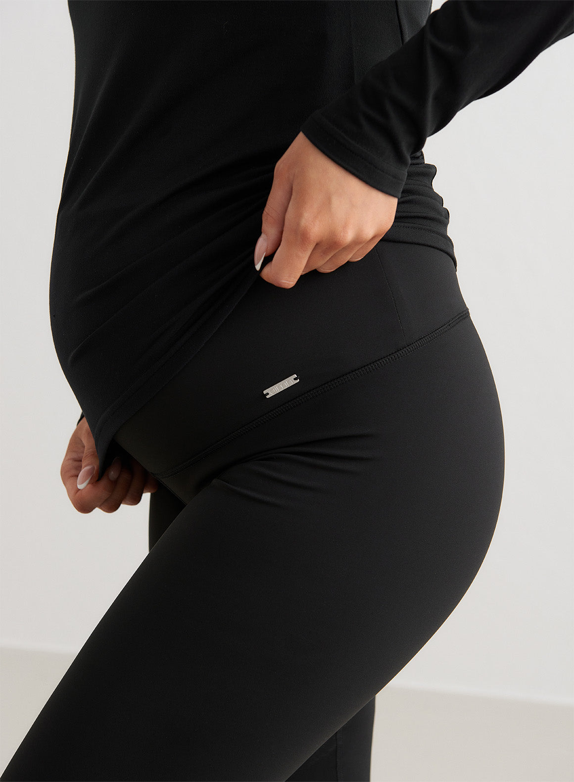 Black Maternity Tights for Pregnancy - Warm & Comfortable Support for Expecting Moms - Perfect for Winter, Yoga, and Everyday Wear