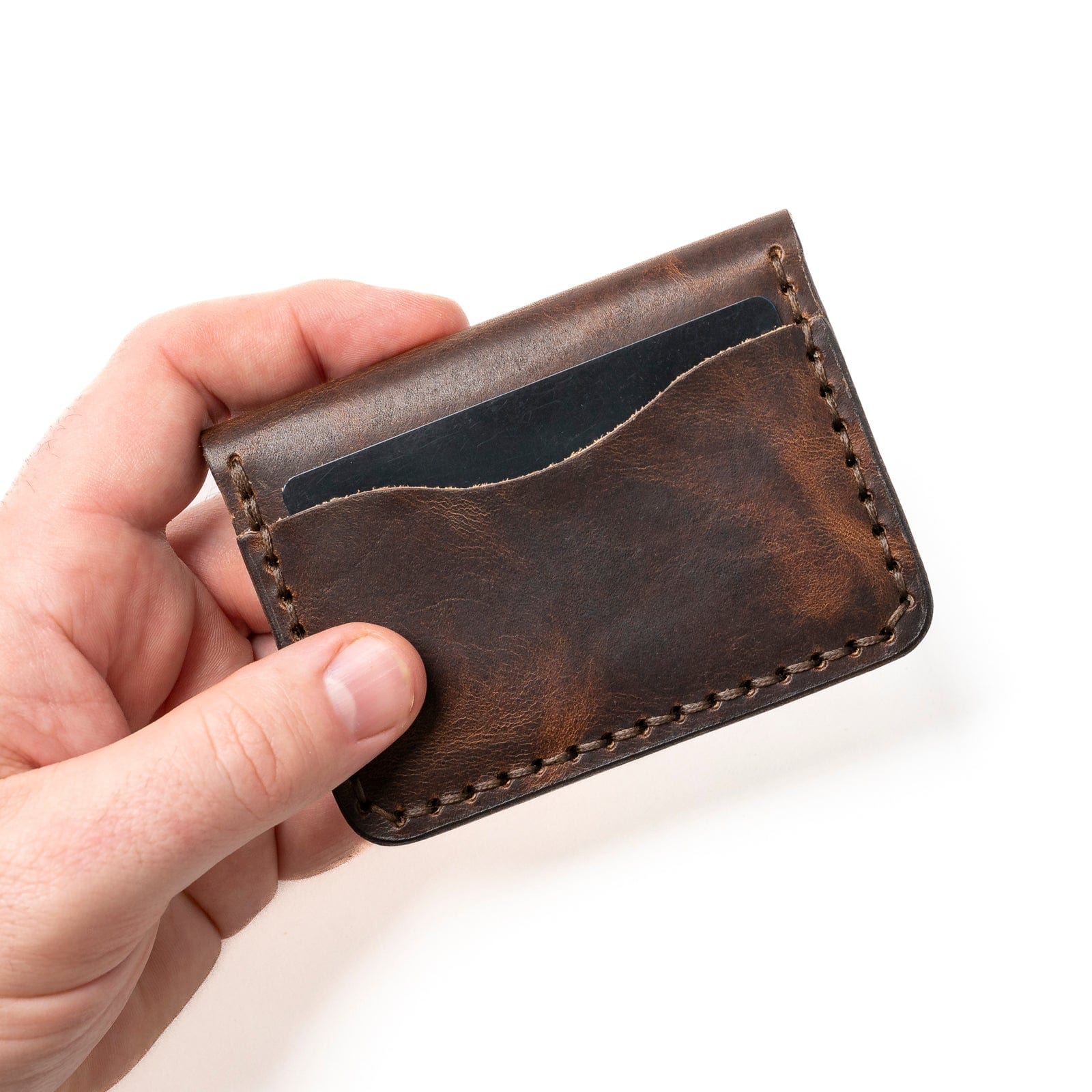 Genuine Leather 5 Card Wallet - Heritage Brown | Slim RFID Blocking Wallet for Men & Women | Perfect for Travel, Business & Everyday Use