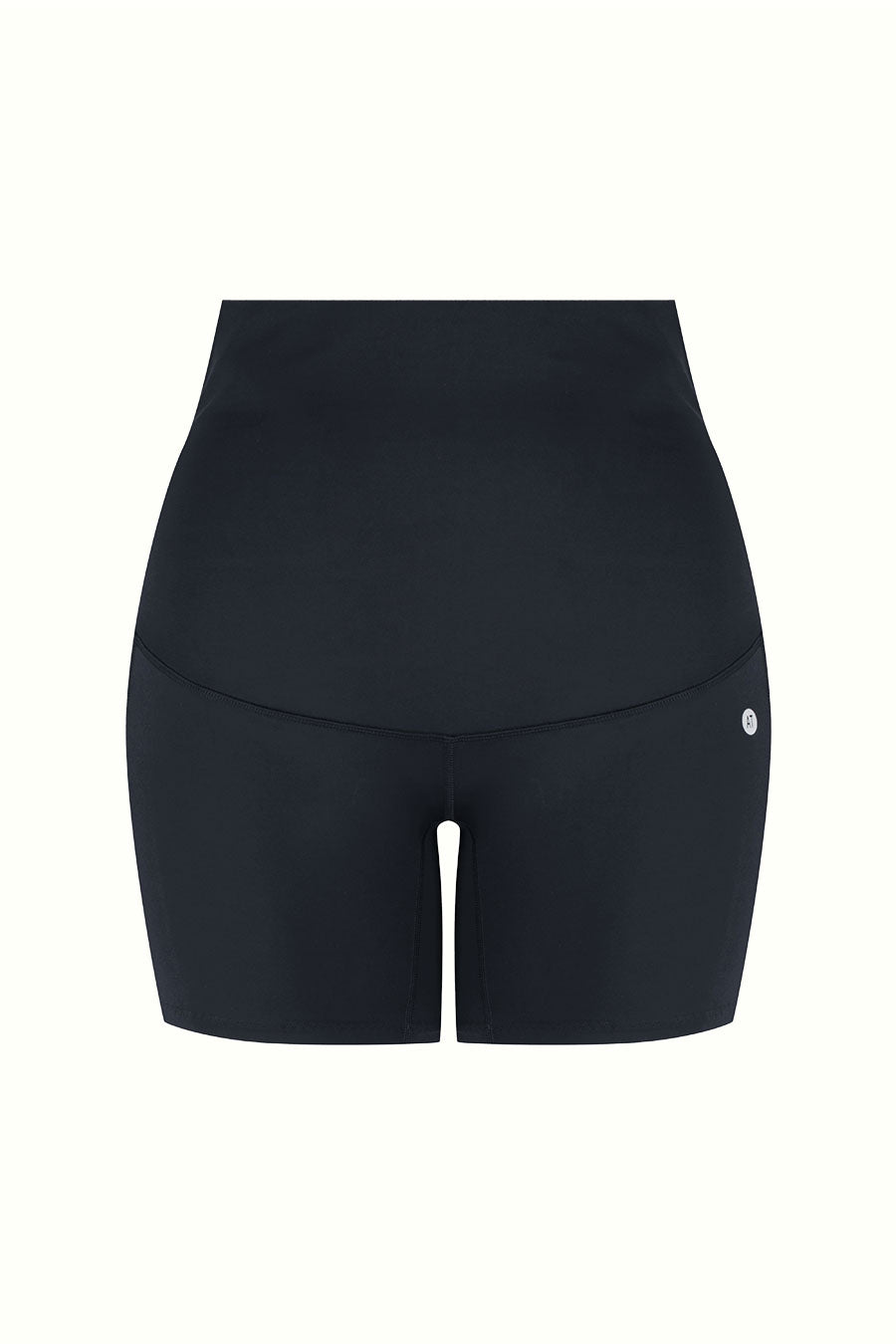 Comfortable Maternity Anti-Chafe Mid Shorts with Pockets - Black | Perfect for Pregnancy, Postpartum & Nursing | Soft Breathable Fabric for All-Day Wear