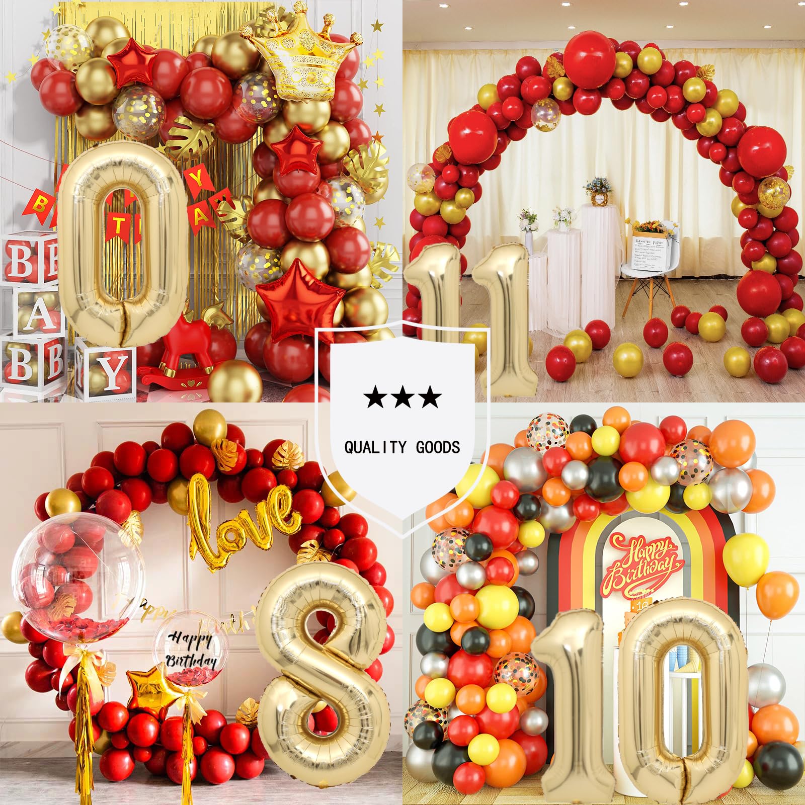 40 Inch White Gold Number 2 Balloon - Giant Helium Foil Balloons for 2nd Birthday Party Decorations - Kids Birthday, Ocean Theme Party & 2 Year Anniversary Decor (Perfect for Indoor/Outdoor Celebrations)