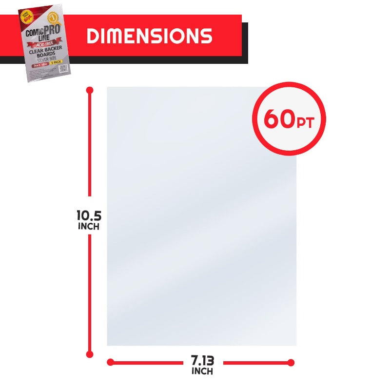 Silver Age Comic Backer Boards 24PT - Acid-Free Protection for Comic Book Storage & Display | Perfect for Collectors & Comic Shops