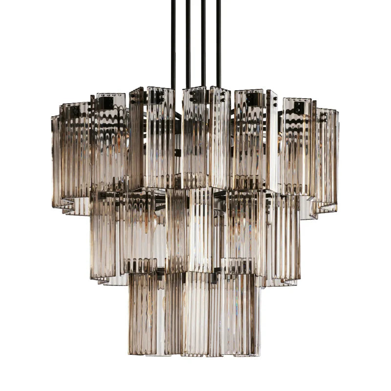 Delsie Round Chandelier - Modern Crystal Ceiling Light Fixture for Dining Room, Living Room & Bedroom | Elegant Lighting Decor for Home & Wedding