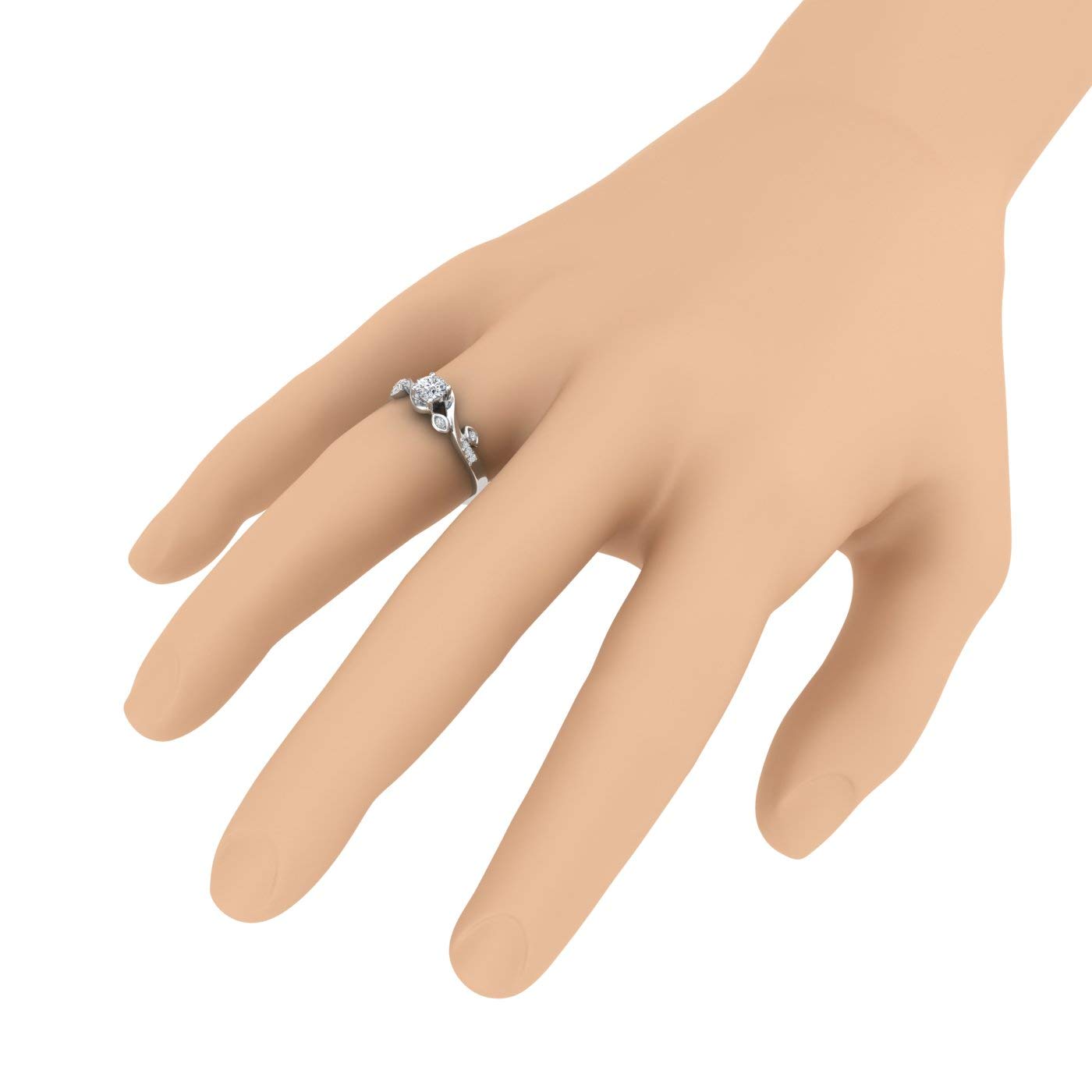 1/5 Carat Diamond Engagement Ring 14K Gold for Women - I1-I2 Clarity, Elegant Wedding & Proposal Jewelry Gift for Her