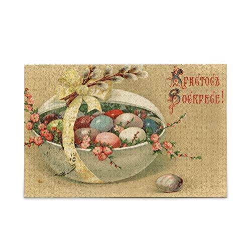 500-Piece Easter Egg Jigsaw Puzzle - Colorful DIY Artwork with Floral Spring Design, Fun Brain Teaser & Stress Relief Game for Adults, Teens & Family | Perfect for Easter Decor, Party Activities & Relaxing Family Time