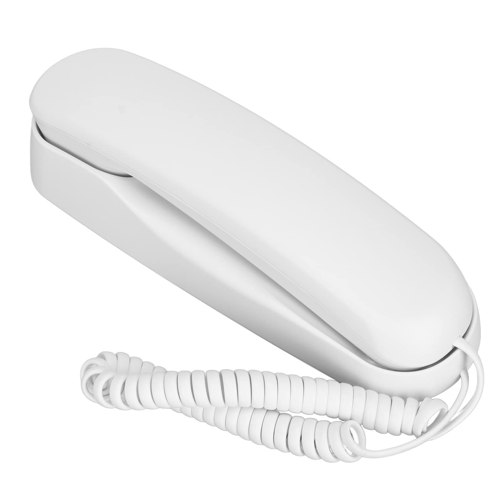 Landline Corded Phone with Wall Mount & Desktop Design - Reset/Flashing/Redial/Mute/Pause Functions - Wired Fixed Telephone for Home, Hotel & Office Use - TC 990 White - Perfect for Business Calls, Emergency Use & Daily Communication