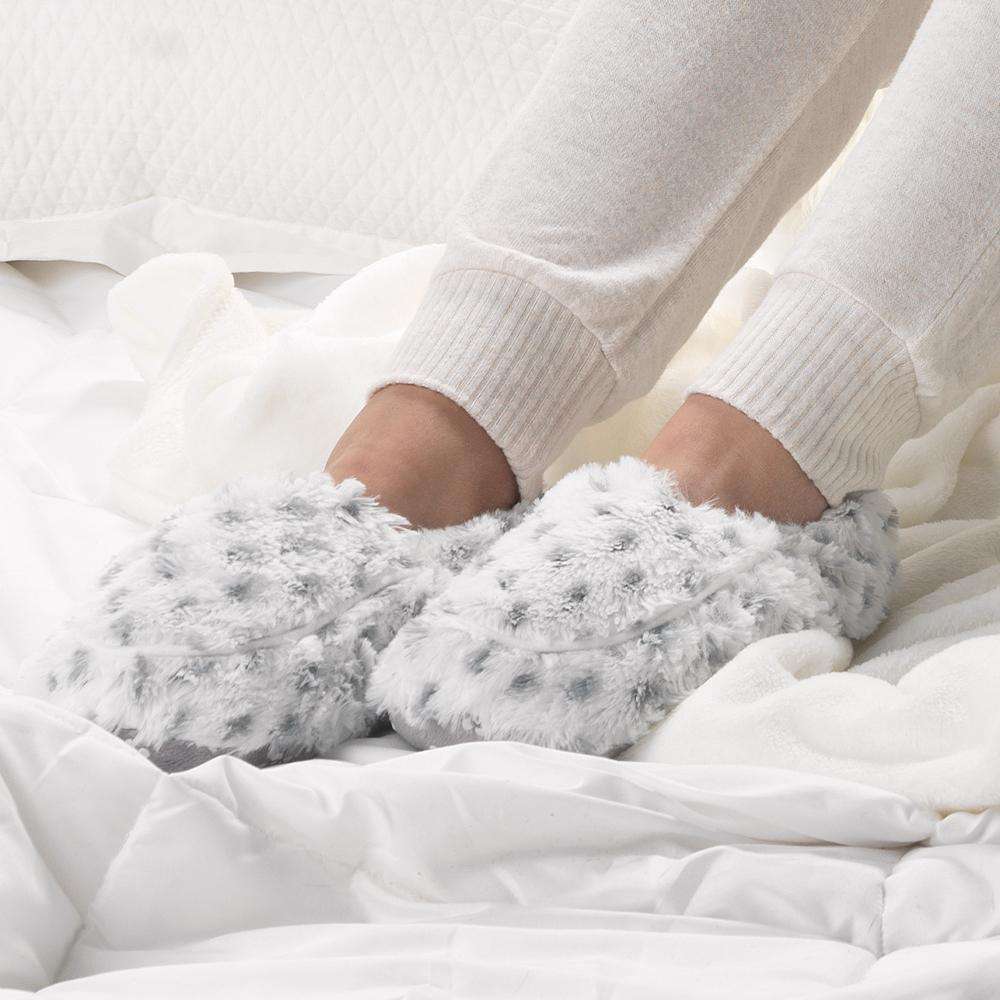 Cozy Snowy Slippers for Women & Men - Warmies® Plush Indoor/Outdoor Winter House Shoes - Perfect for Cold Weather, Lounging & Home Comfort
