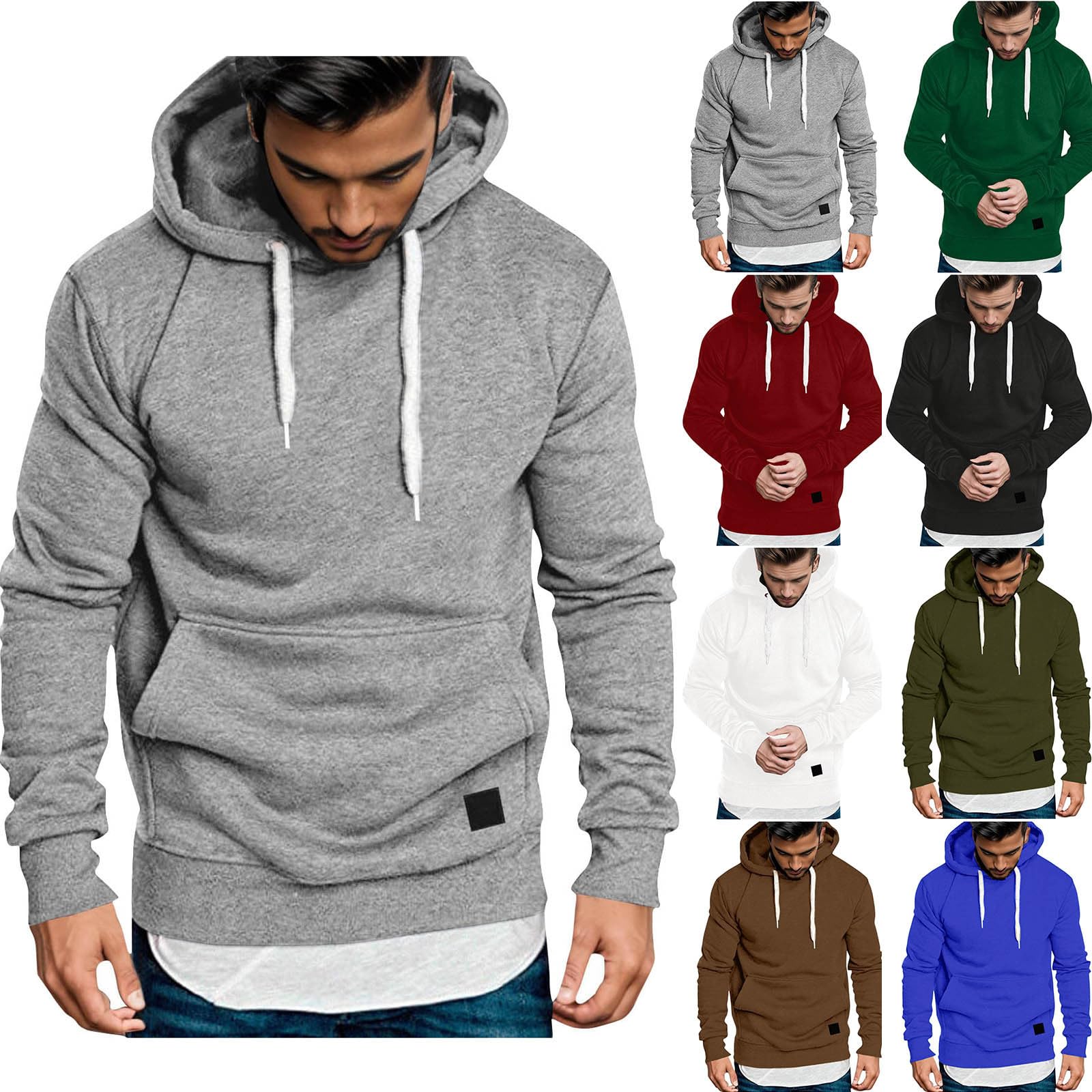 Men's Fashion Hoodies & Sweatshirts - Long Sleeve Pullover Sweater with Pocket for Fall Winter | Casual Streetwear, Gym, Outdoor Activities